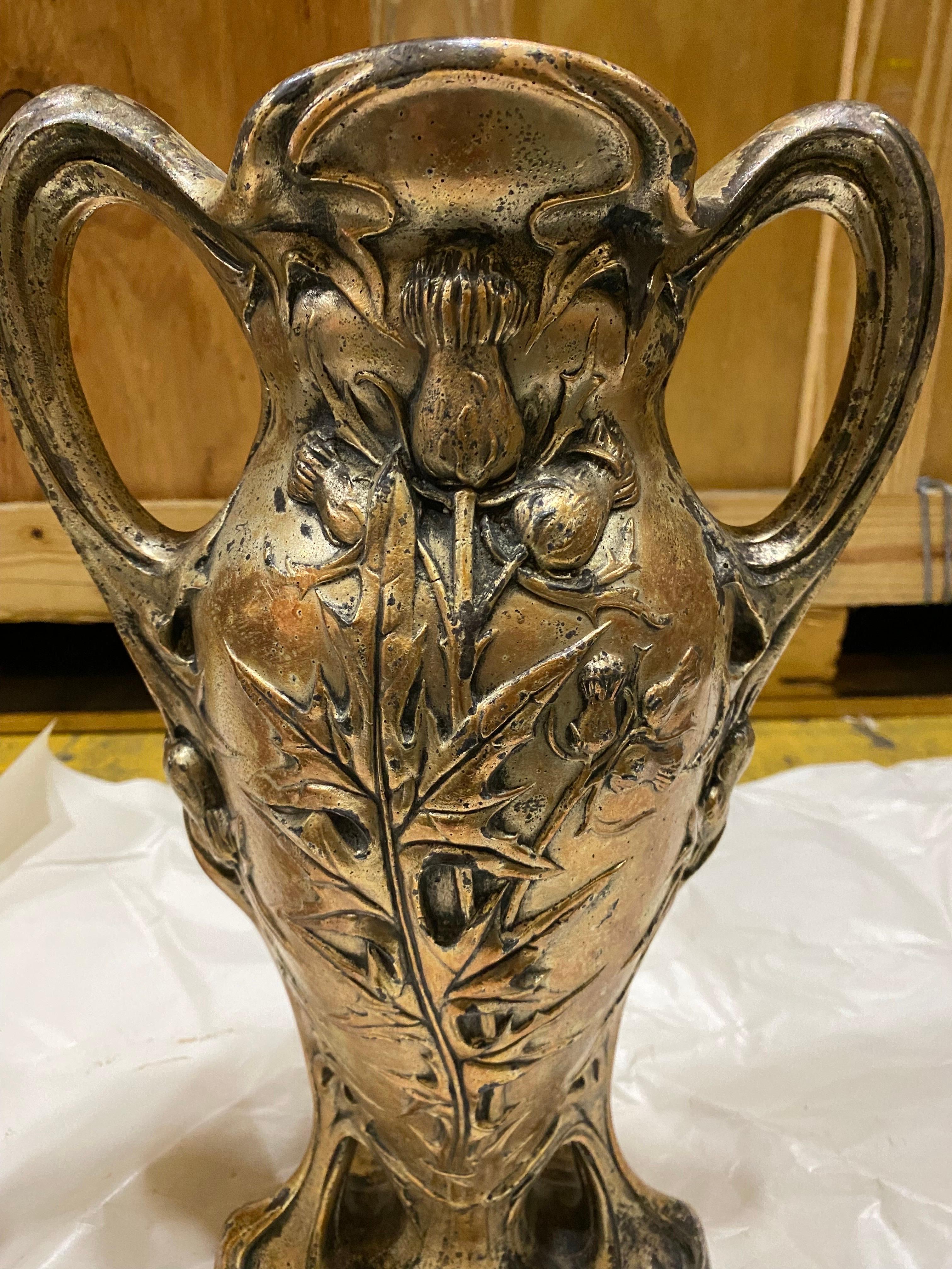 Pair of Art Nouveau Vases Iron Forged, by Dagobert Peche 2
