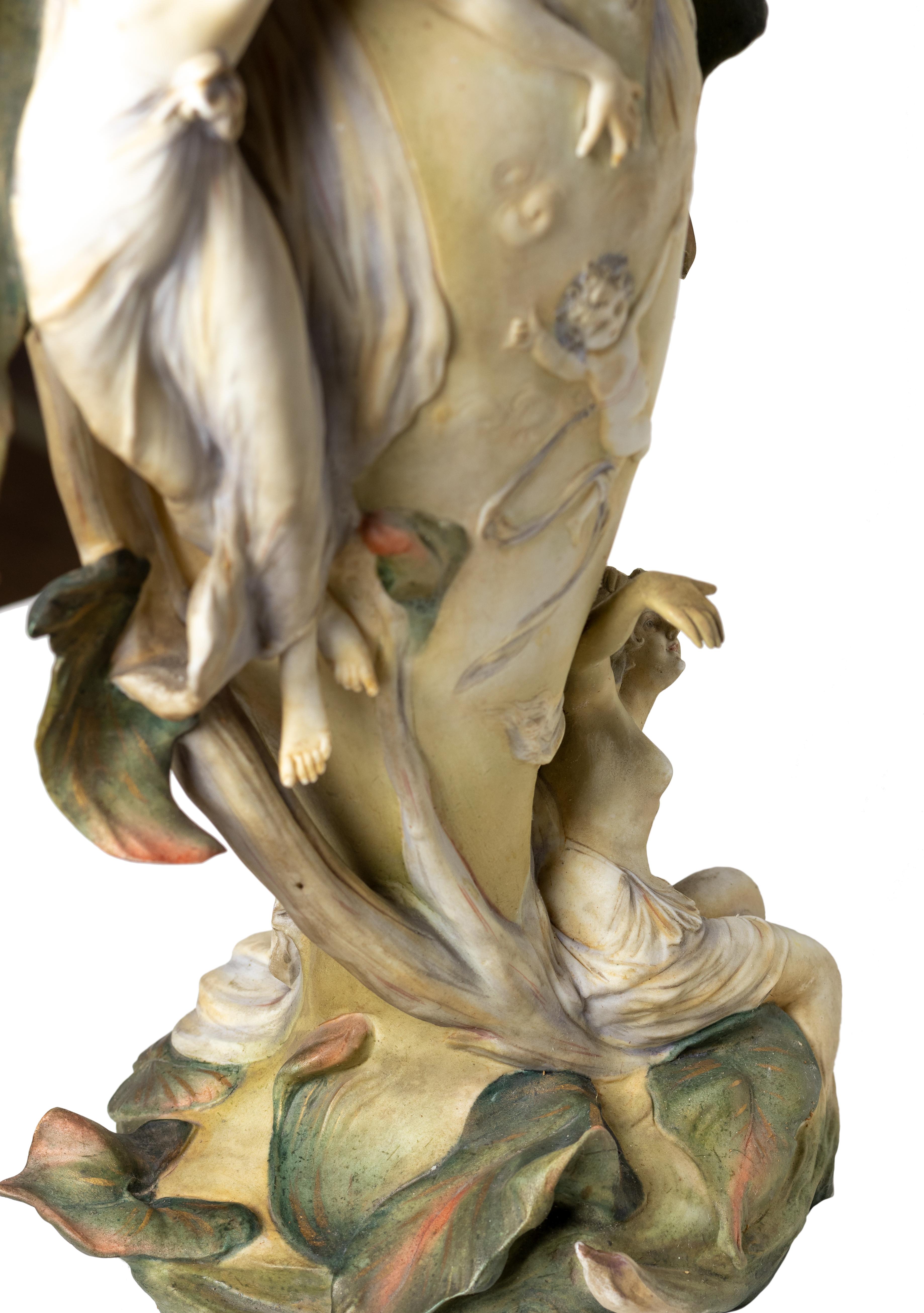 Pareja De Jarrones Art Nouveau, Karl Ens Volkstedt, (circa 1896) en venta 10