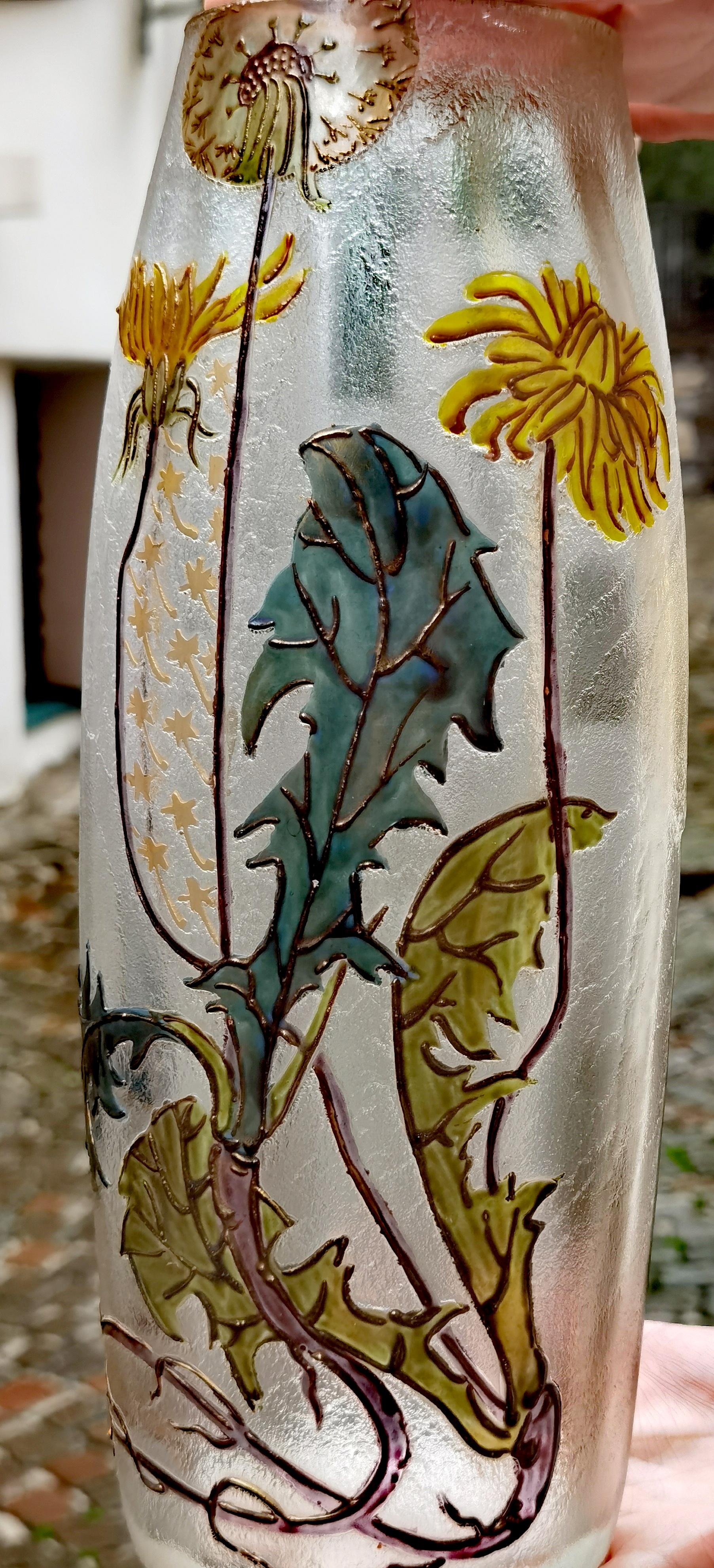 Art nouveau Paire de vases Art Nouveau Legras Et Cie en vente