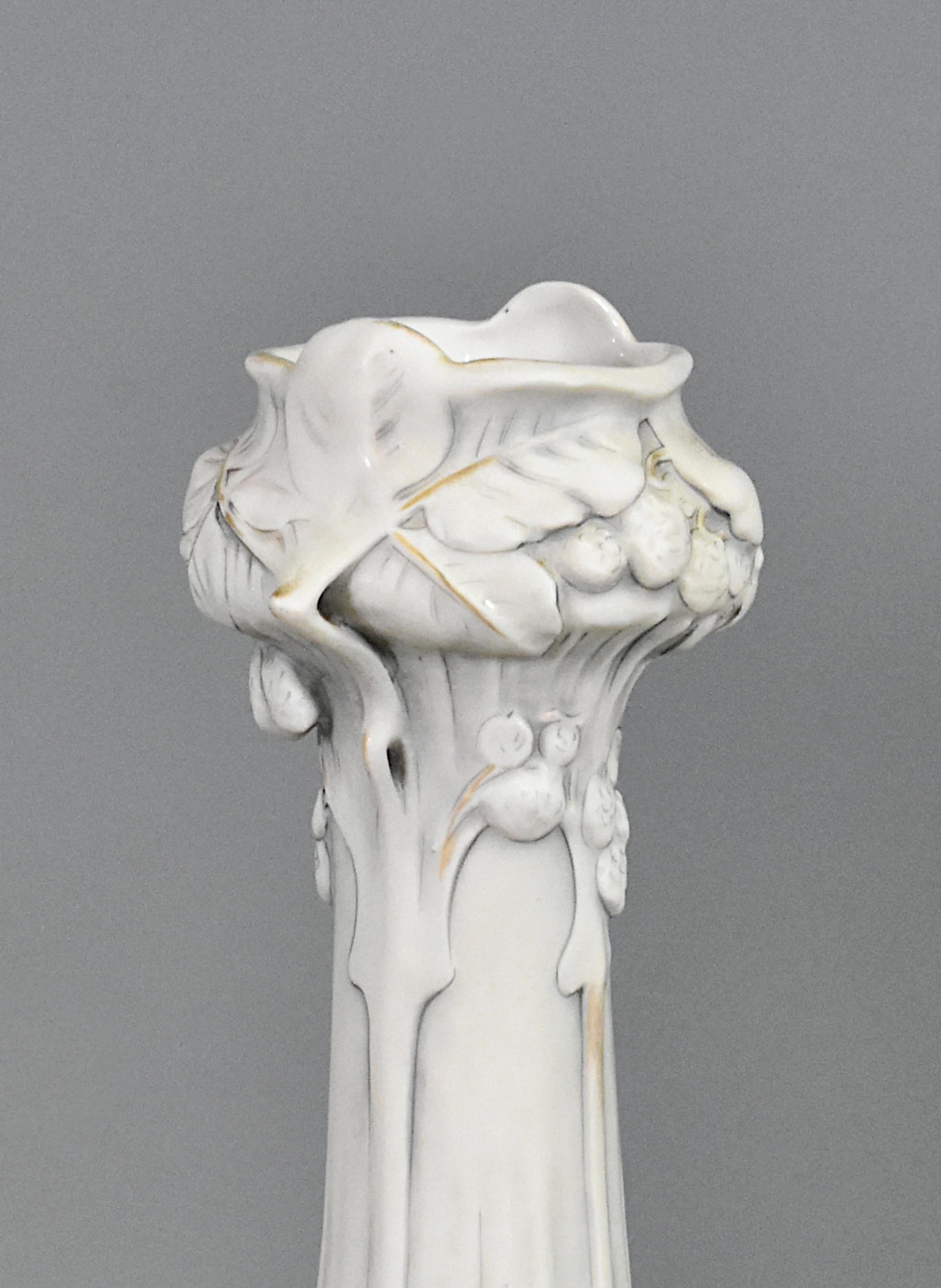 20th Century Pair of Art Nouveau Vases Royal Dux Bohemia For Sale