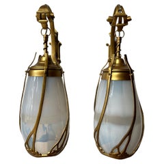 Pair of Art Nouveau wall lights