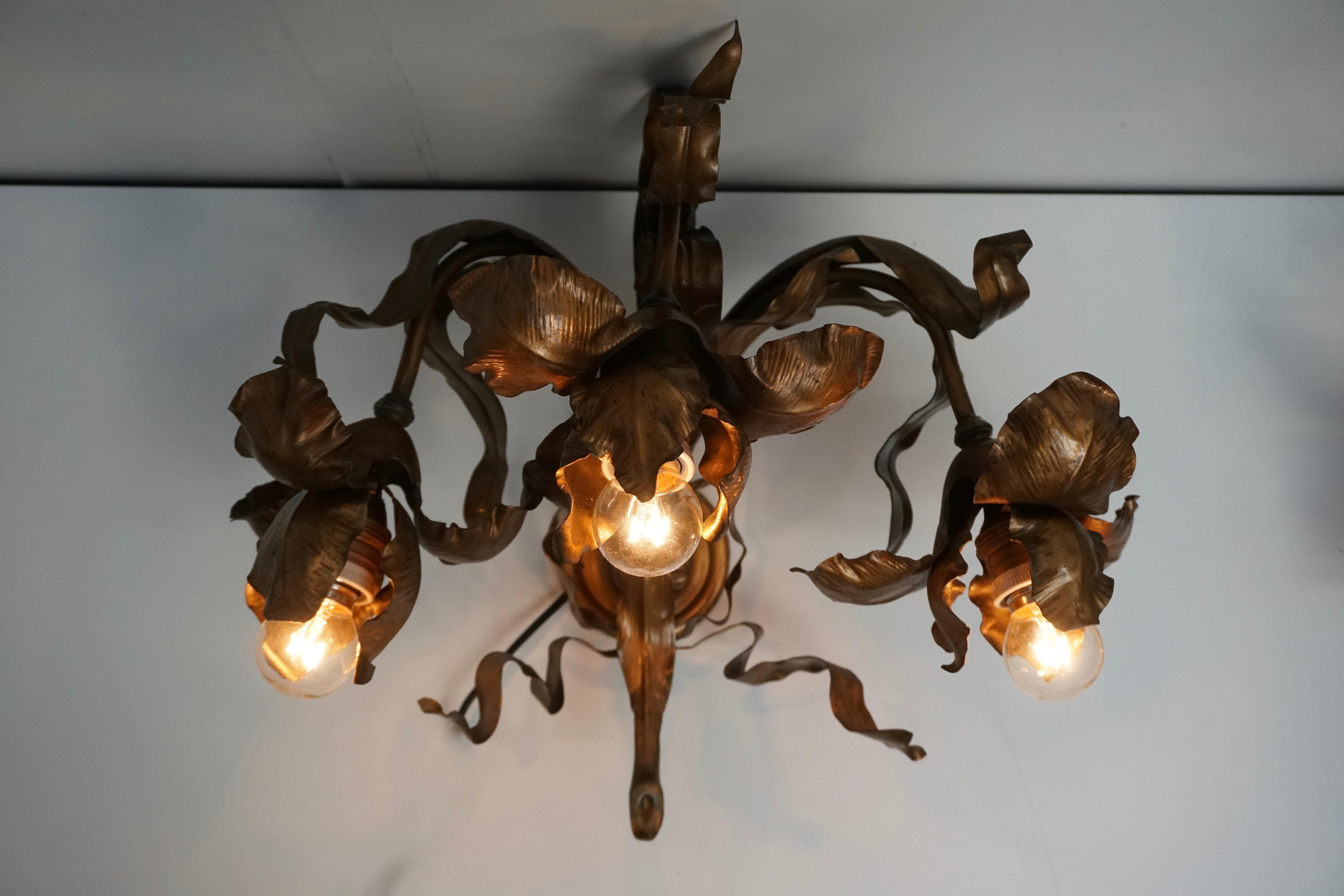 Pair of Art Nouveau Wall Lights, Sconces Belgium 4