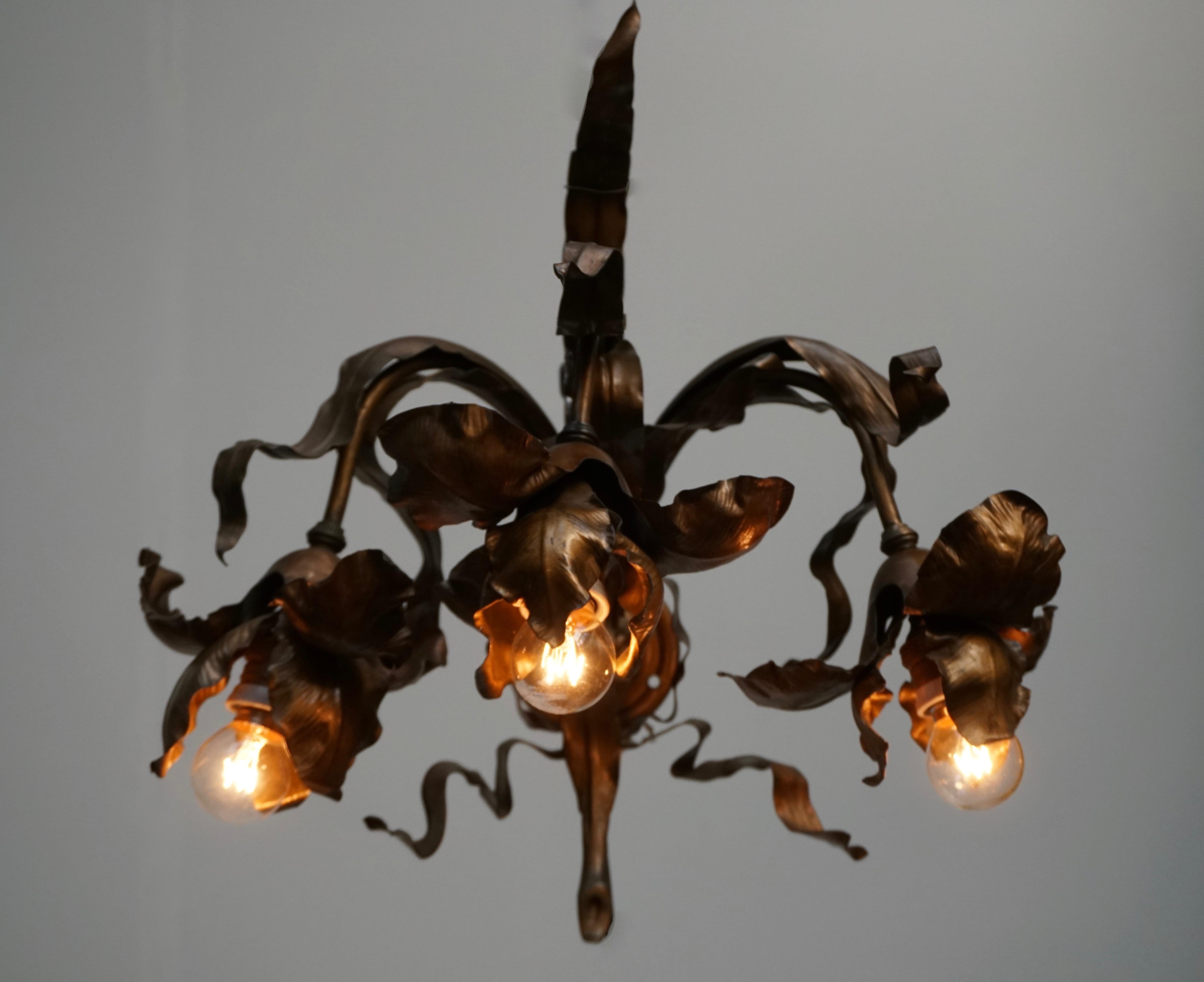 Pair of Art Nouveau Wall Lights, Sconces Belgium 7