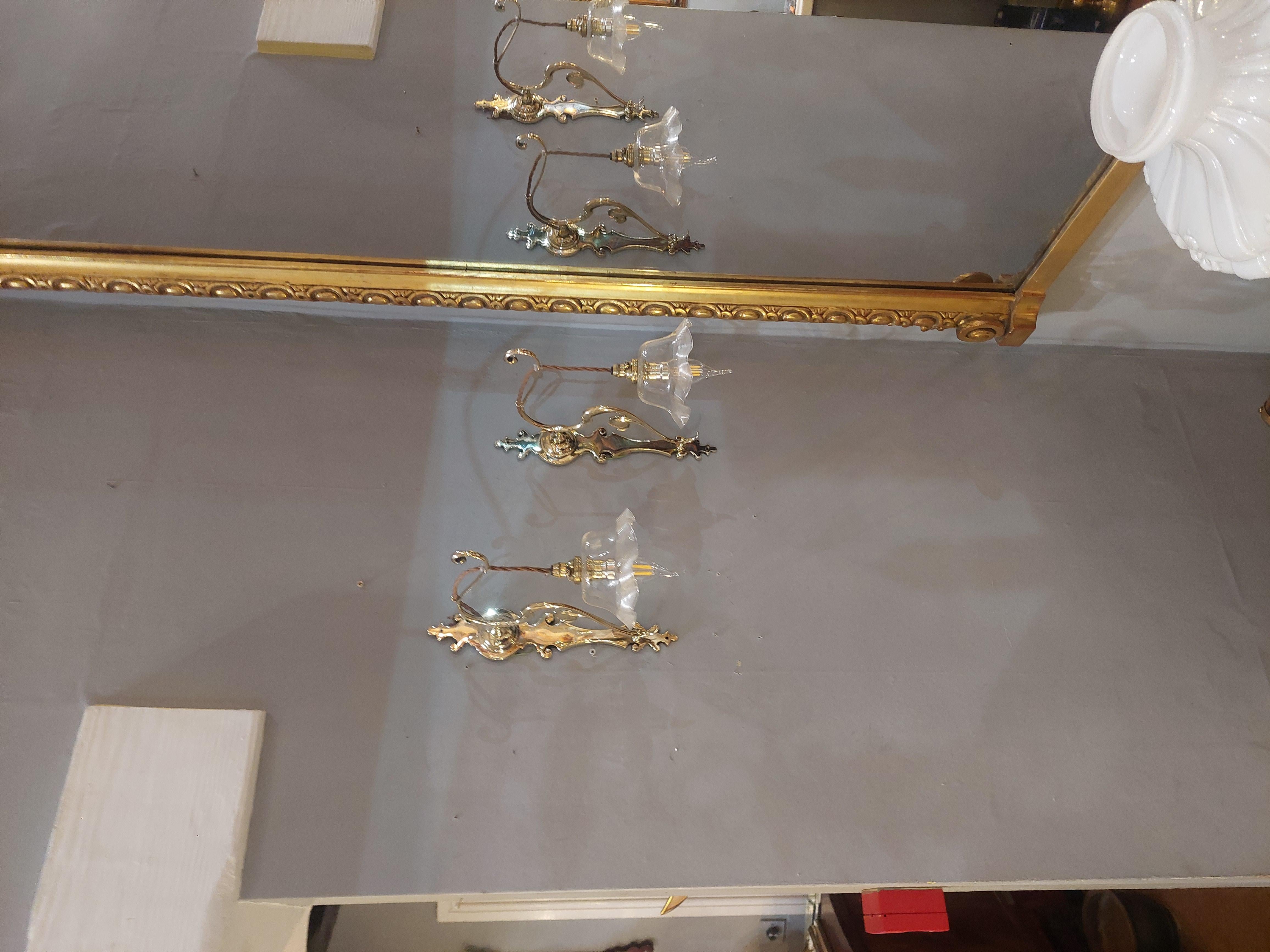 Inglese Pair of Art Nouveau Wall Sconces in vendita