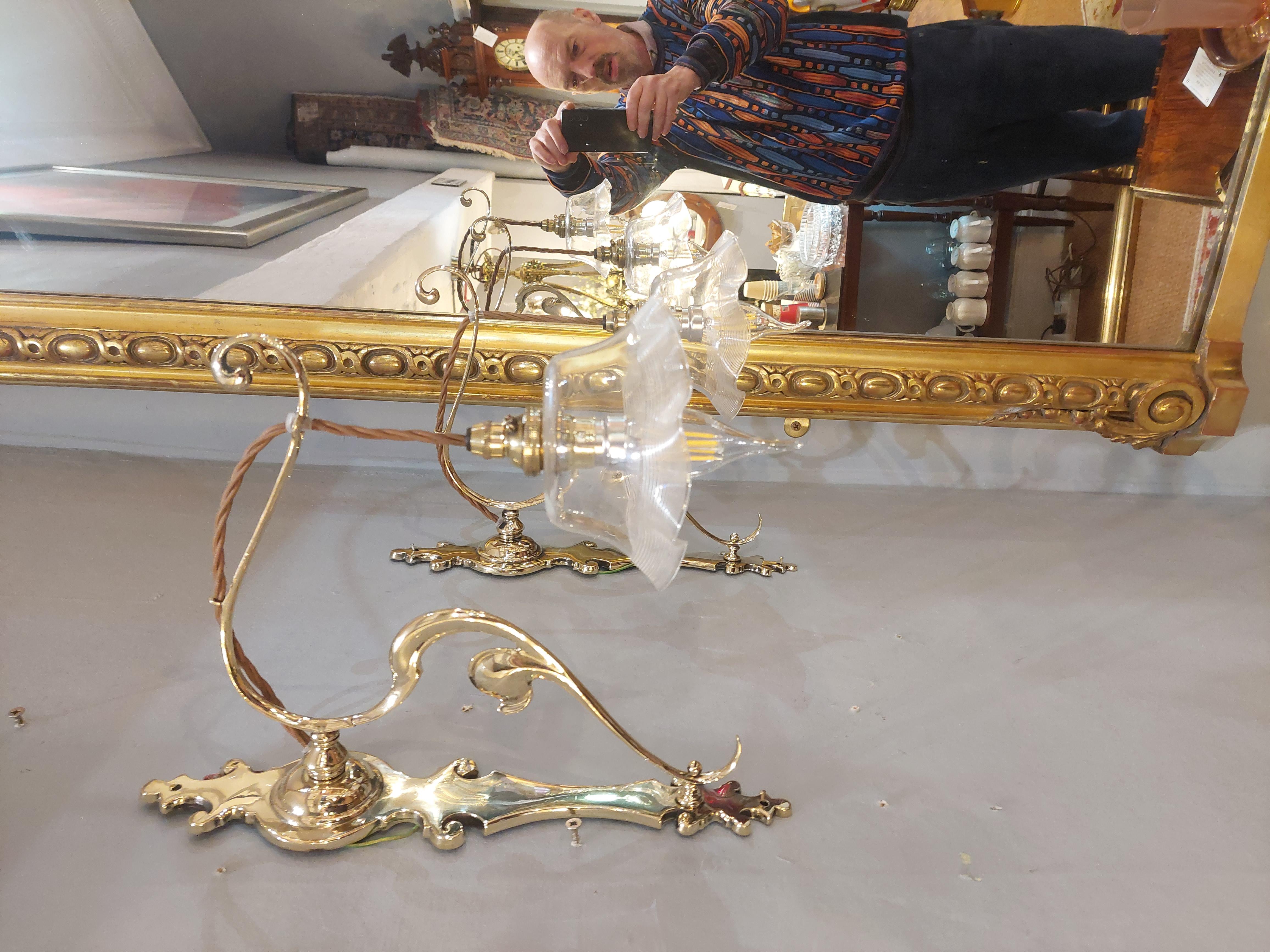 Pair of Art Nouveau Wall Sconces in vendita 2