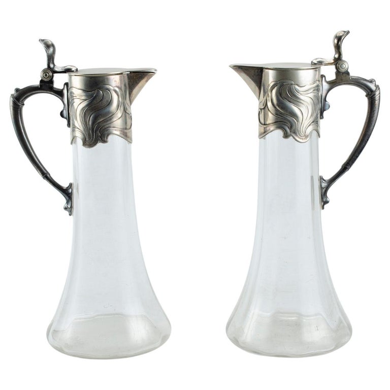 Pair of Art Nouveau Wine Jugs For Sale at 1stDibs art nouveau jug