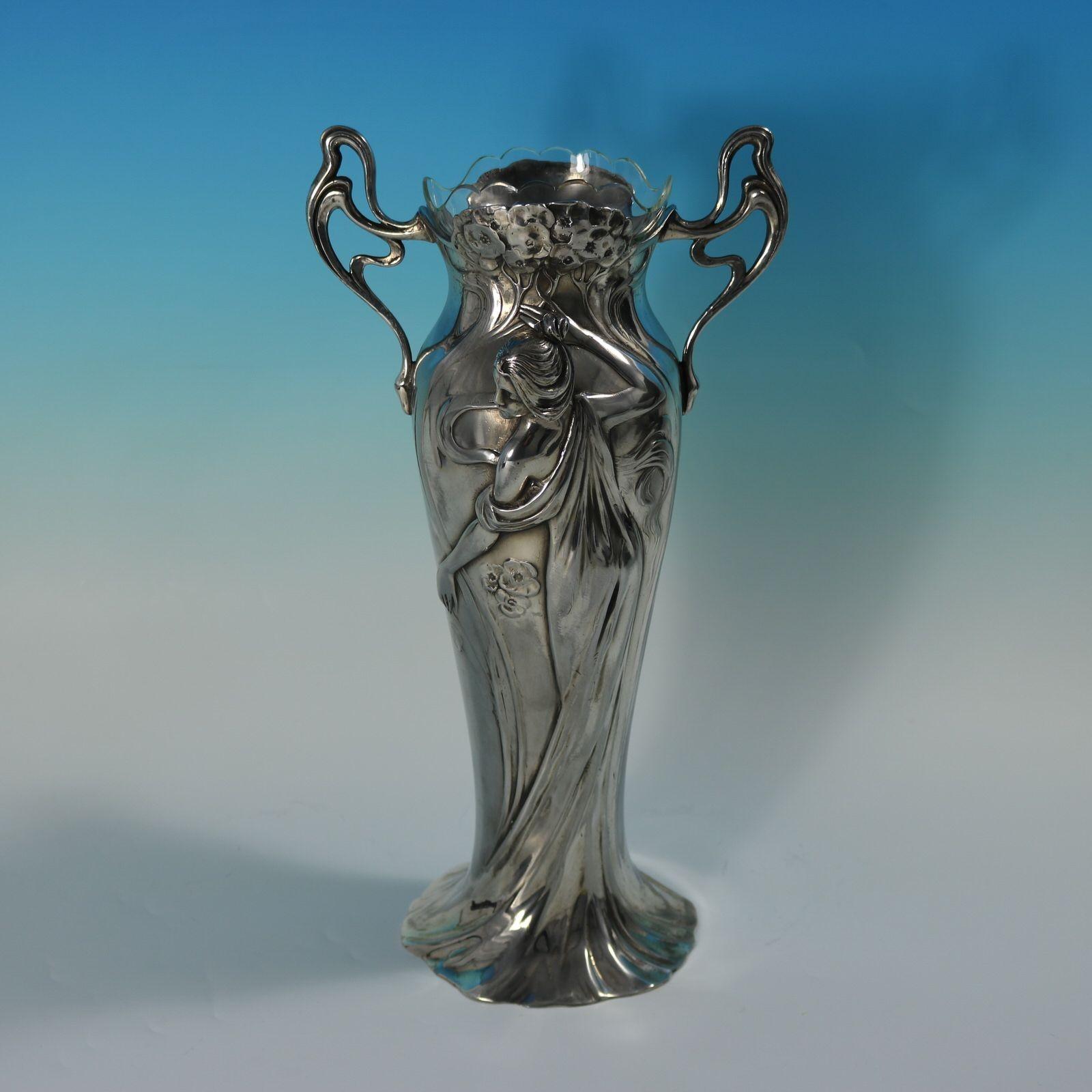 Coppia di vasi da fanciulla in stile Art Nouveau WMF in vendita 1