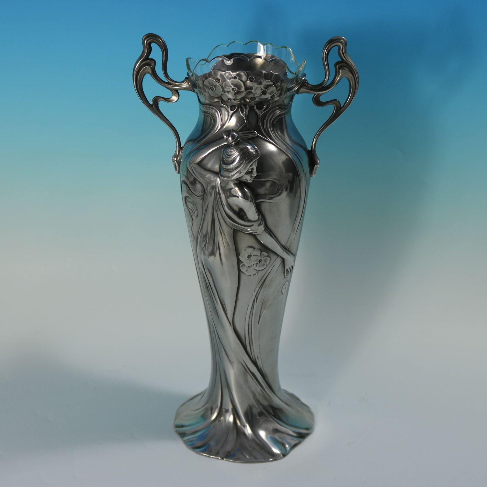 Coppia di vasi da fanciulla in stile Art Nouveau WMF in vendita 2