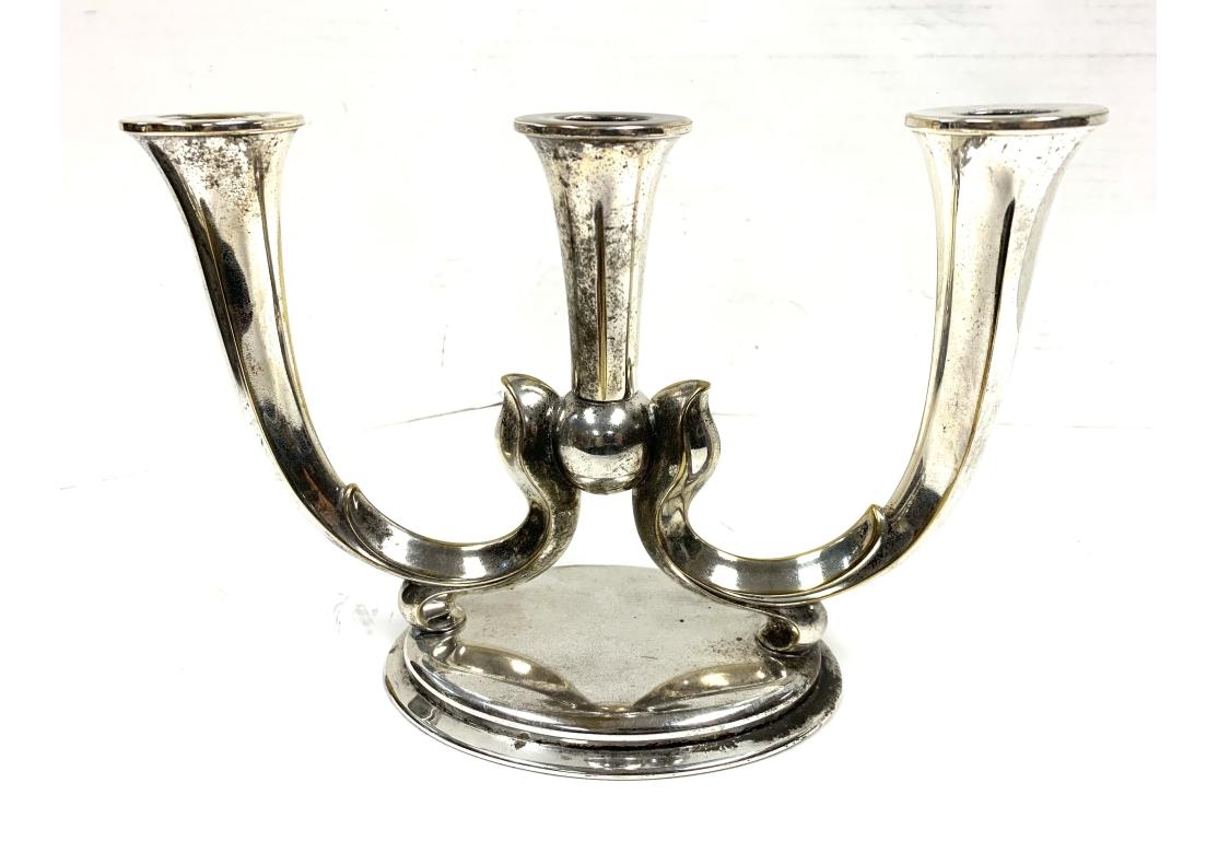 20th Century Pair Of Art Nouveau WMF Württembergische Metallwarenfabrik Candleholders For Sale