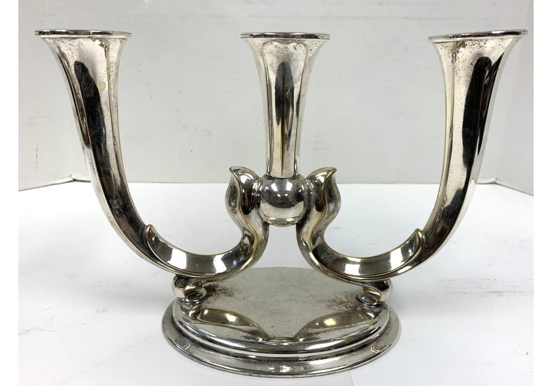 Pair Of Art Nouveau WMF Württembergische Metallwarenfabrik Candleholders For Sale 1