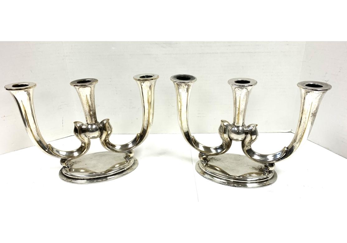 Pair Of Art Nouveau WMF Württembergische Metallwarenfabrik Candleholders For Sale 2