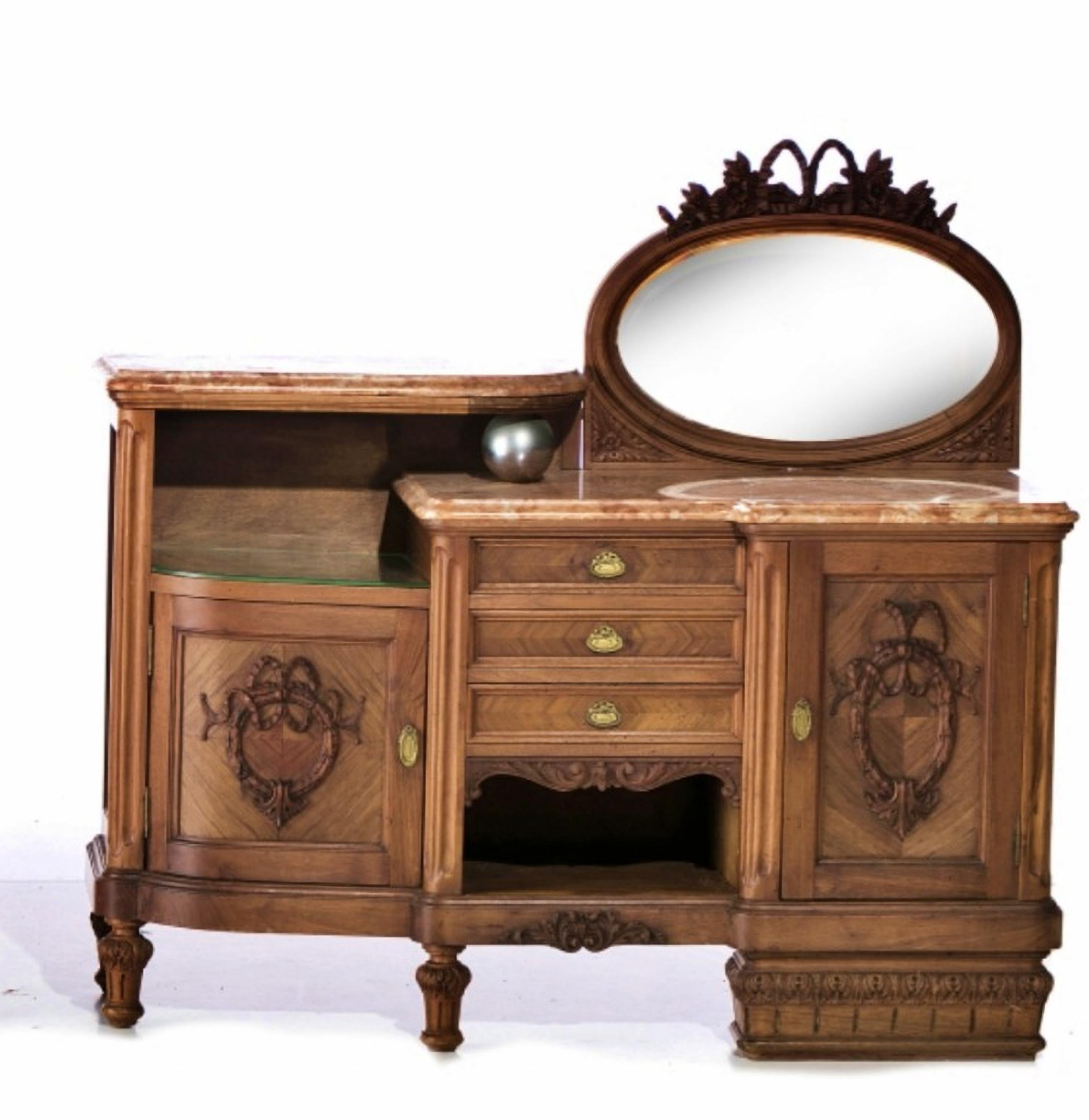 Art Nouveau Pair of Art Noveau Bedside Tables End 19th Century / Began 20th Century For Sale