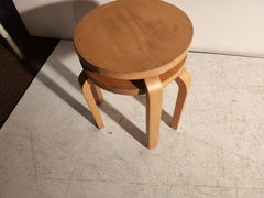 Pair of Artek #60 Mid Century Modern Stacking Tables Stools by Alvar Aalto C1950