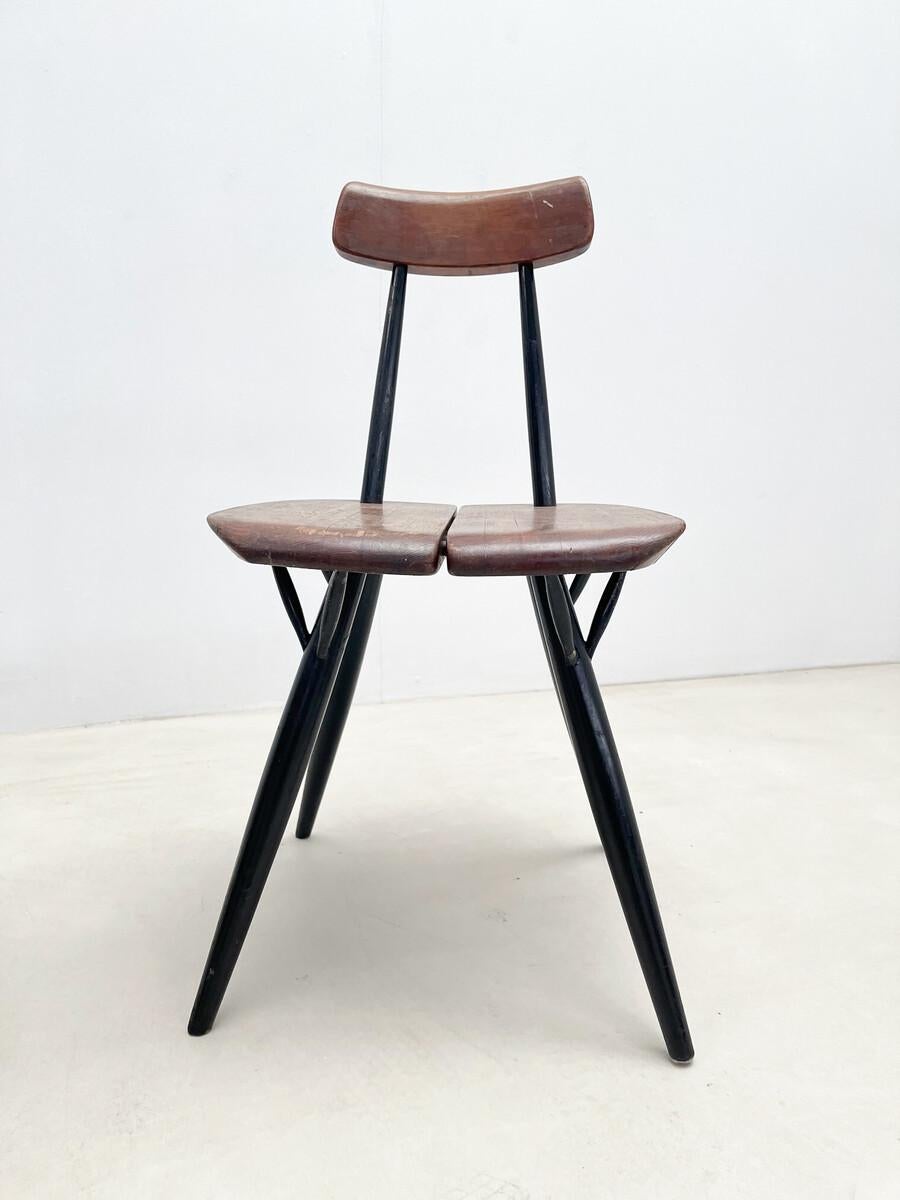 Pair of Artek Pirkka Chair by llmari Tapiovaara for Laukaan Puu Finnland, 1960s In Good Condition For Sale In Brussels, BE