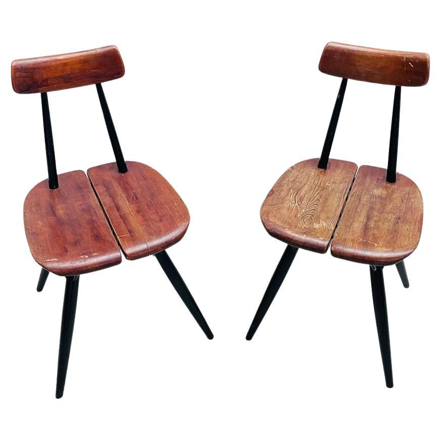Pair of Artek Pirkka Chair by llmari Tapiovaara for Laukaan Puu Finnland, 1960s For Sale