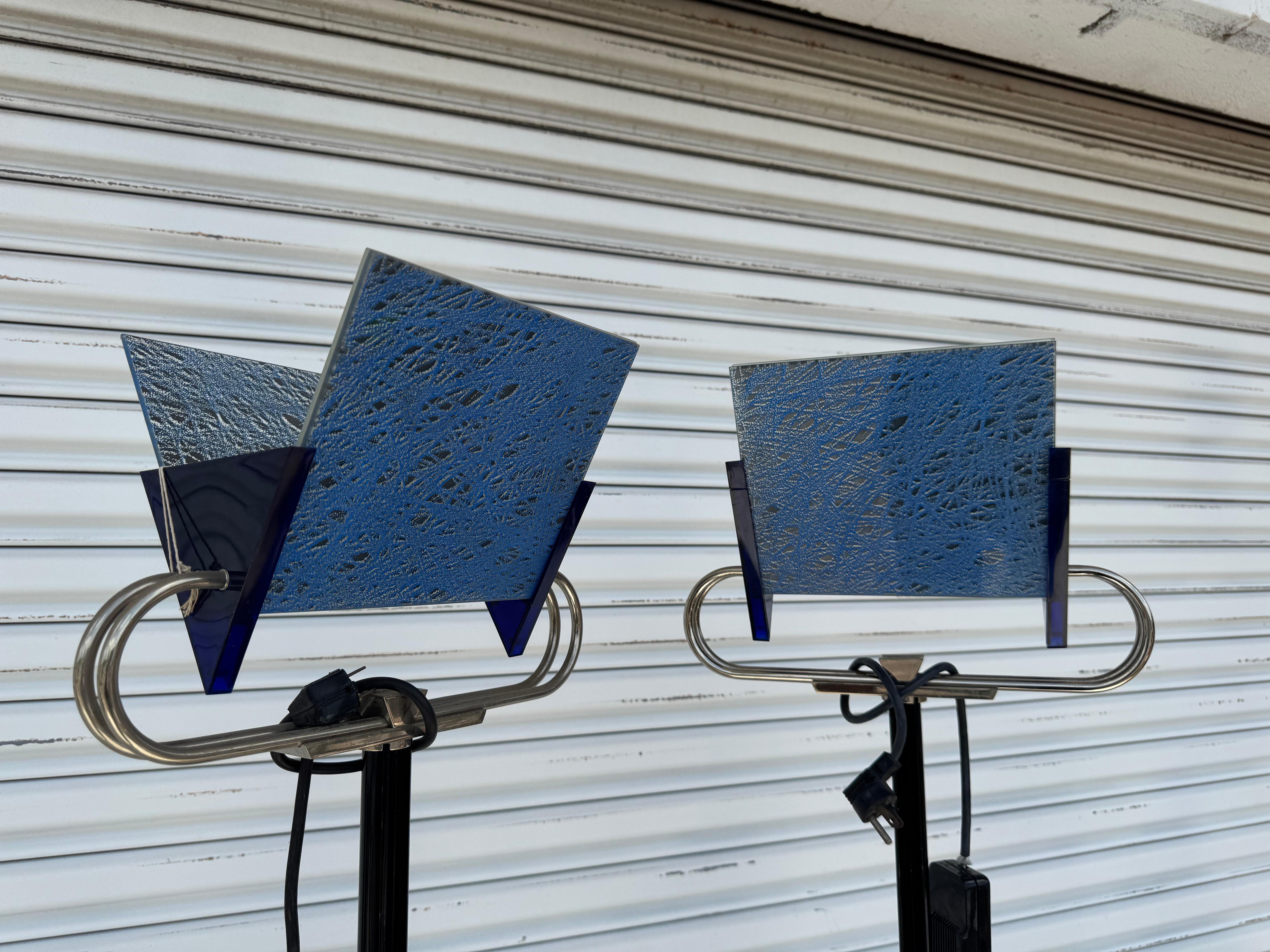 Modern Pair Of Arteluce Memphis Style Floor Lamps For Sale