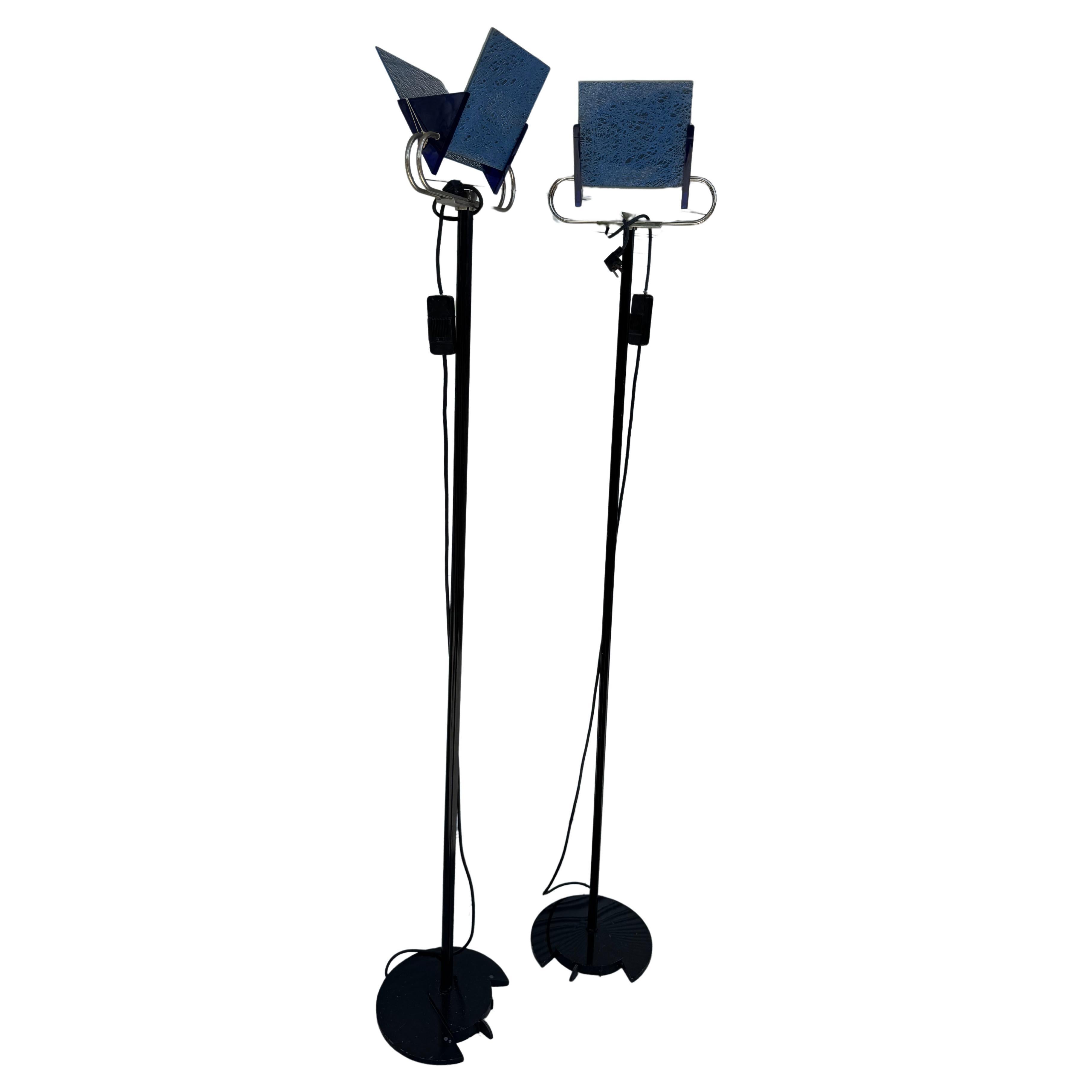 Pair Of Arteluce Memphis Style Floor Lamps For Sale
