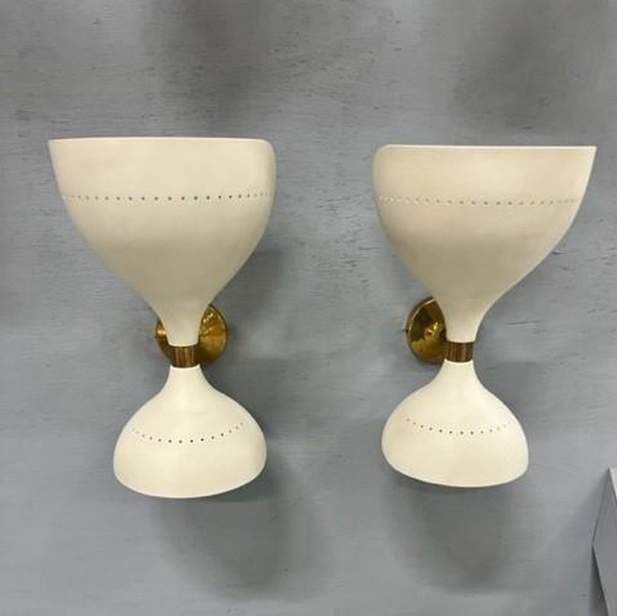 Mid-20th Century Pair of Arteluce Sconces For Sale