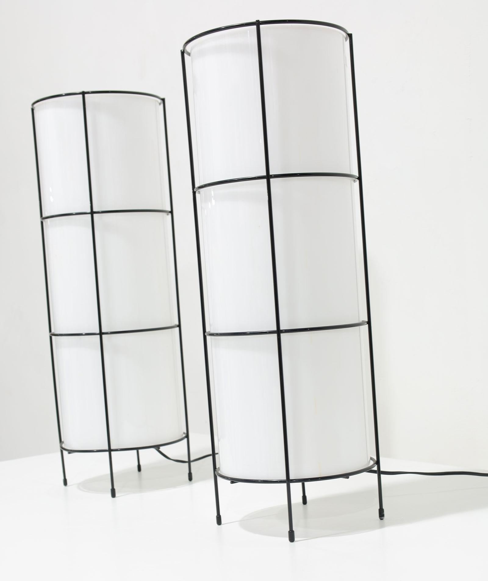 Pair of Artemide Attributed Table Lamps, circa 1970s In Good Condition For Sale In Dallas, TX