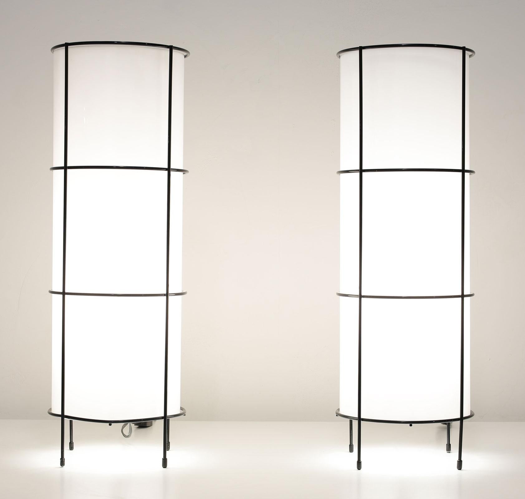 Metal Pair of Artemide Attributed Table Lamps, circa 1970s For Sale