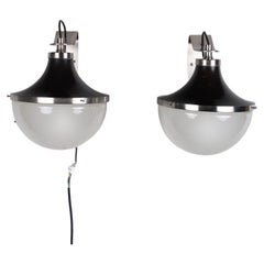 Pair of Artemide PI Lamps Aluminium Italy 1960s