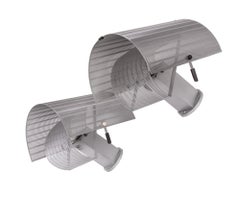 1 (of 4) Pair of Silver Artemide Shogun Wall Lights by Mario Botta, 1980s