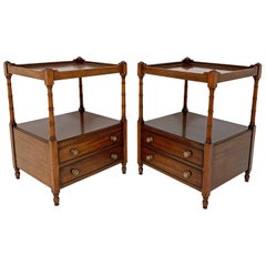 Pair of Arthur Brett and Sons English Regency Style Side Tables, circa 1930s