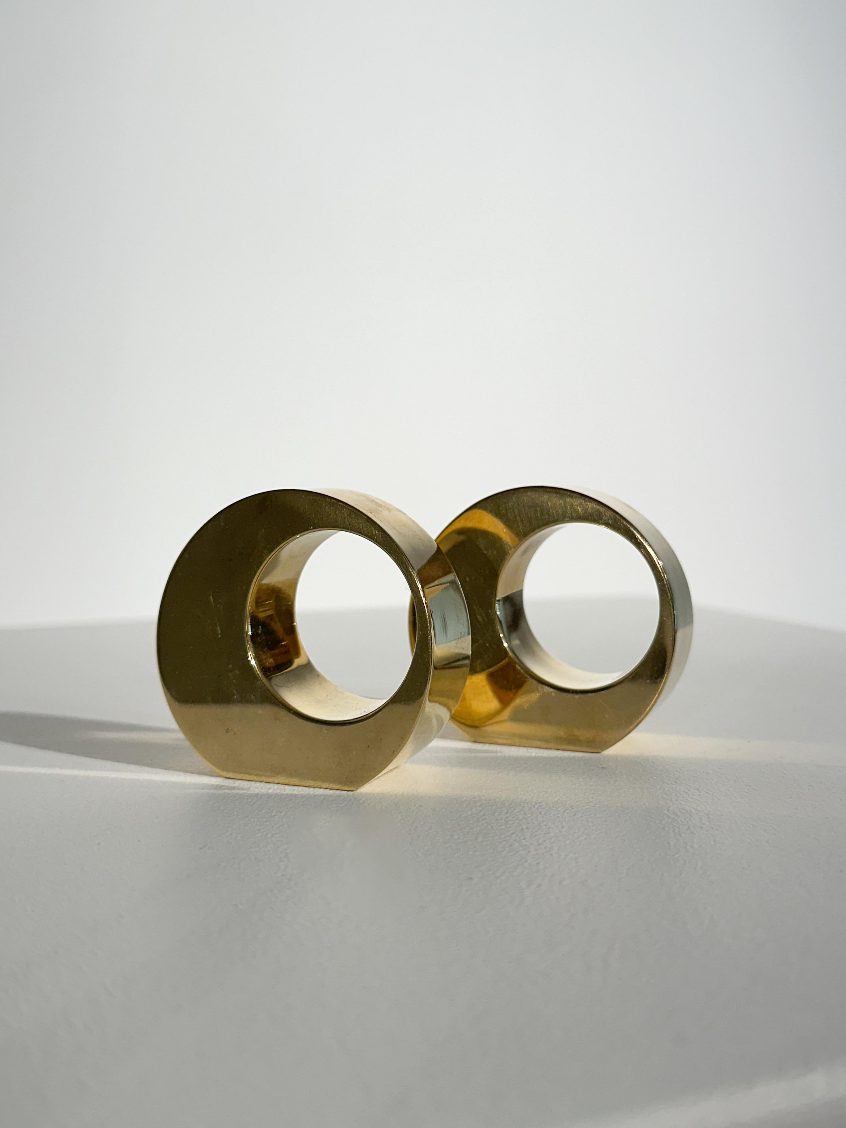 Swedish Pair of Arthur Pettersson Candle Holders Brass Candle Sticks Arthur Pe Kolbäck For Sale