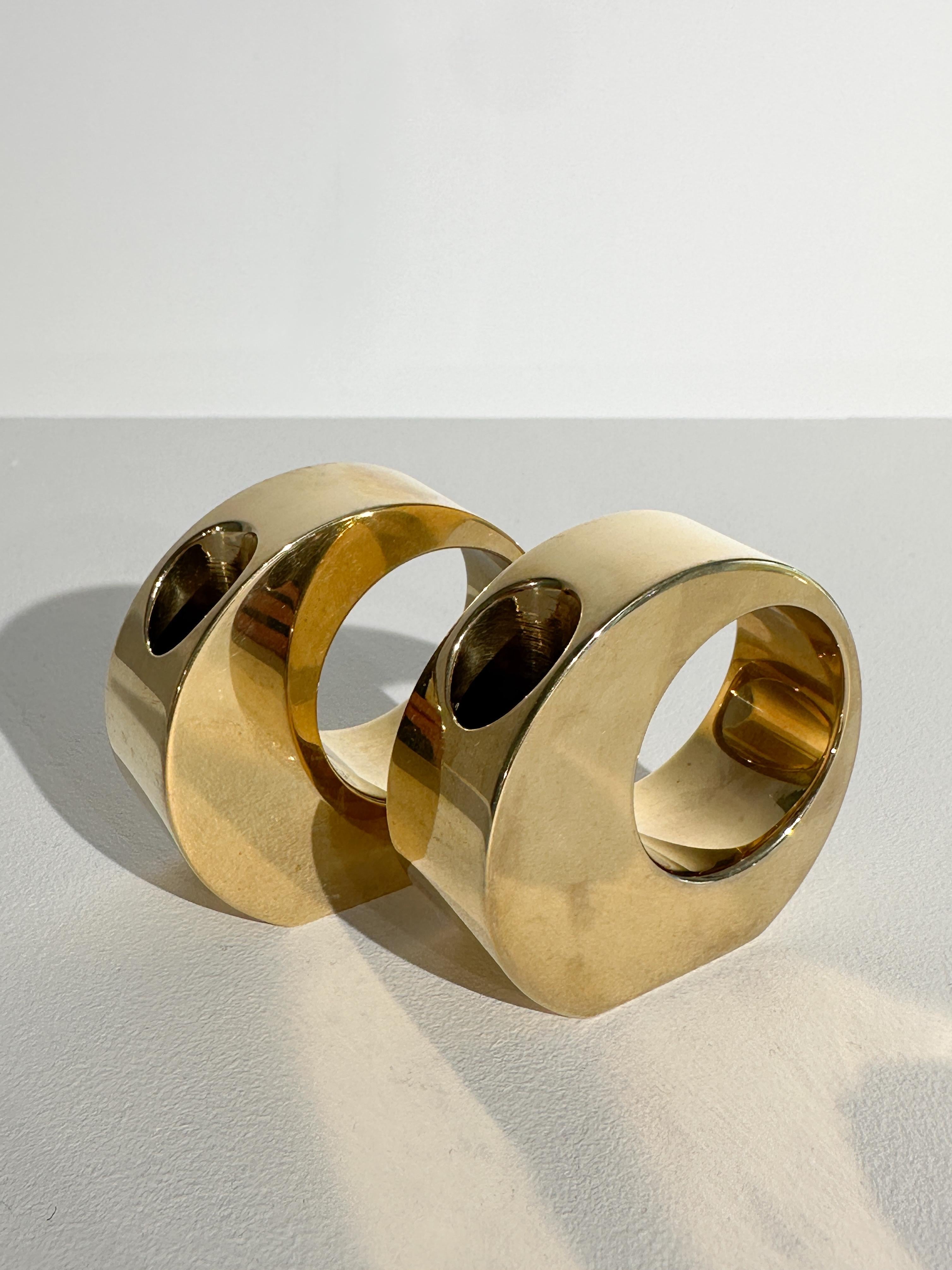 Pair of Arthur Pettersson Candle Holders Brass Candle Sticks Arthur Pe Kolbäck For Sale 1