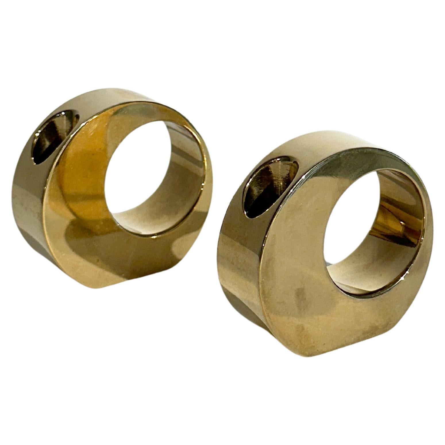 Pair of Arthur Pettersson Candle Holders Brass Candle Sticks Arthur Pe Kolbäck