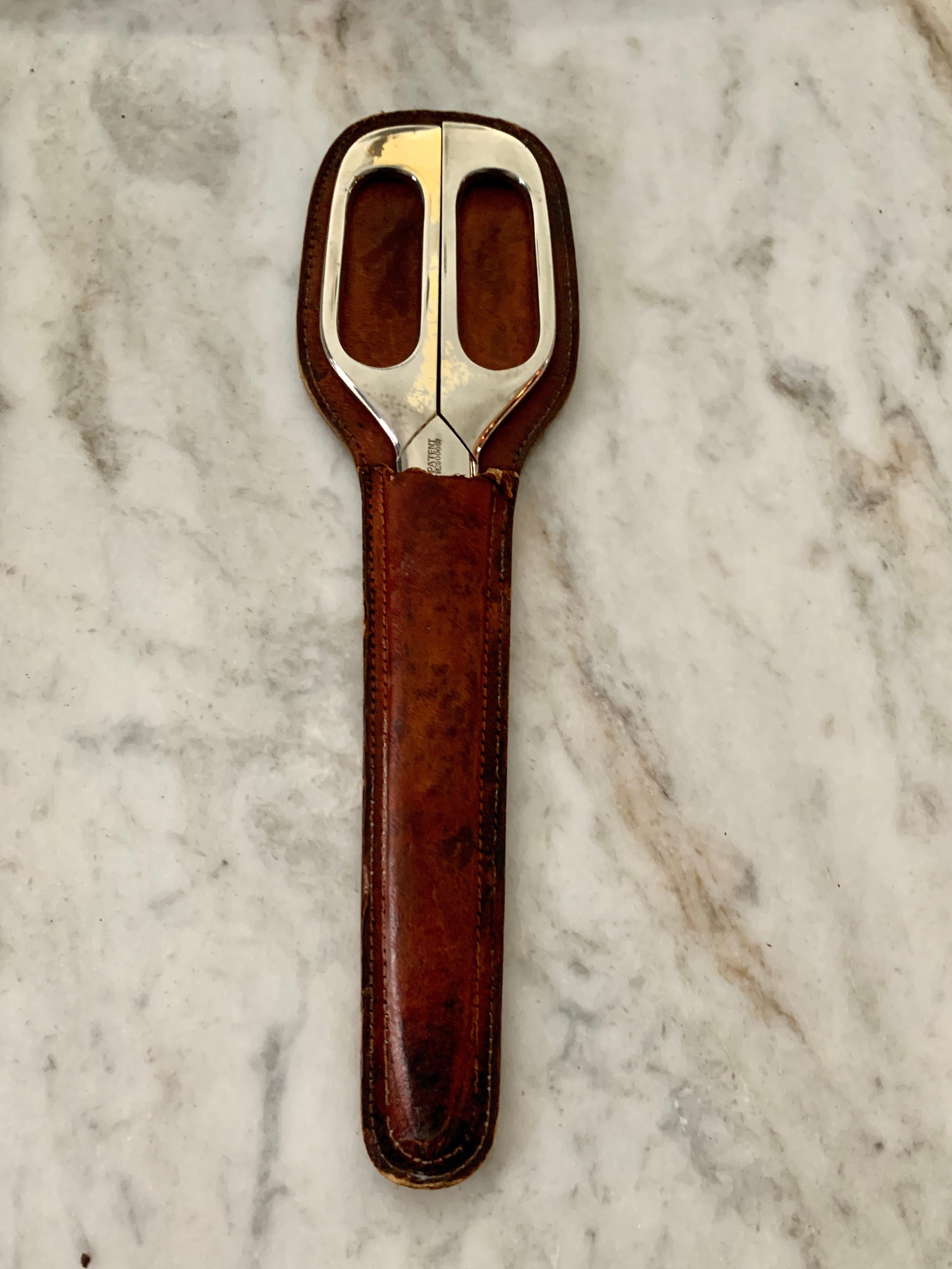 Pair of Arthur Salm German Scissors in Leather Case 1