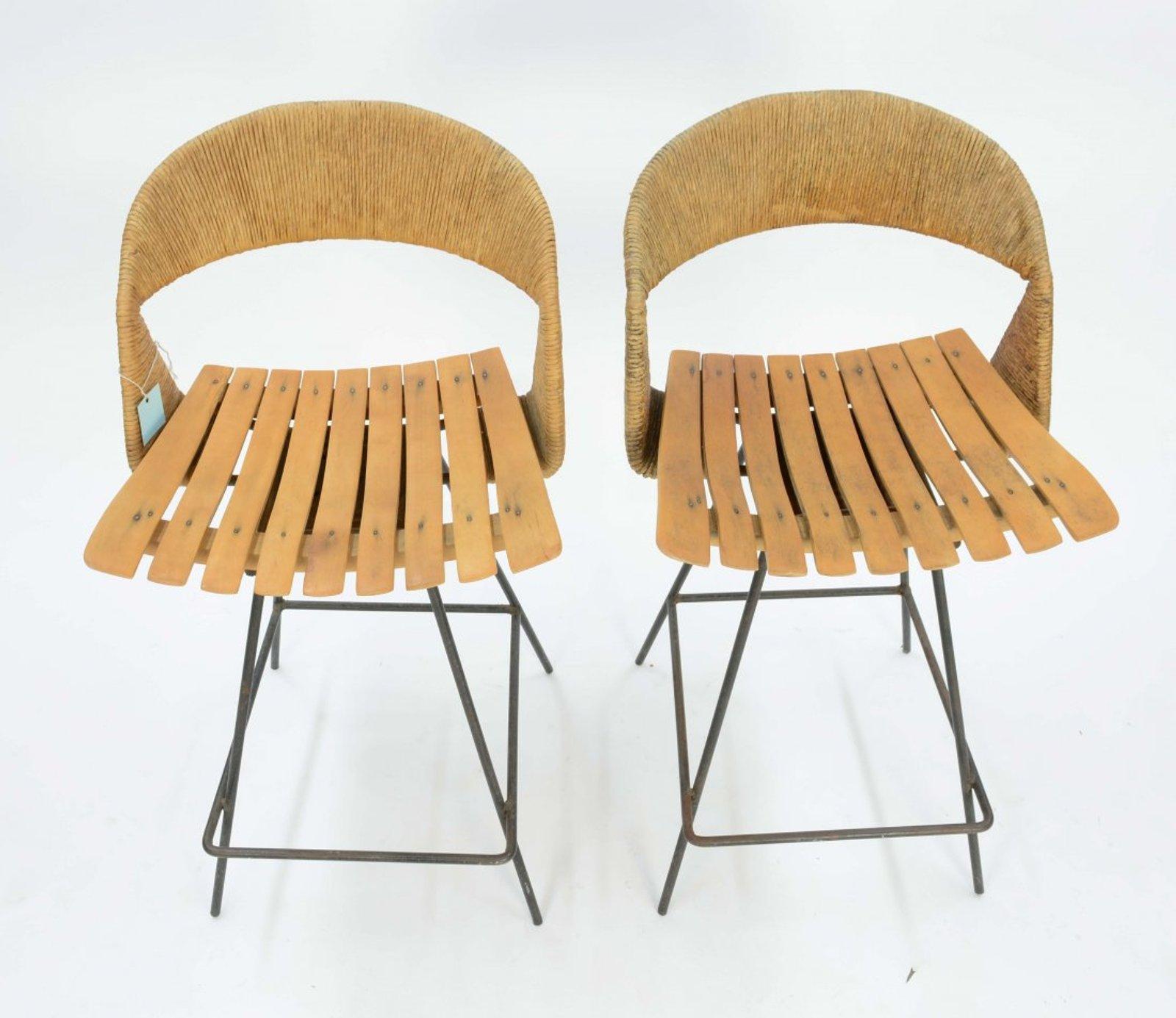 American Pair of Arthur Umanoff Bar Stools