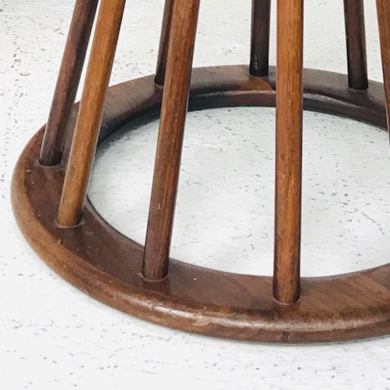 Pair of Arthur Umanoff Midcentury Spindle Stools In Good Condition In Dallas, TX