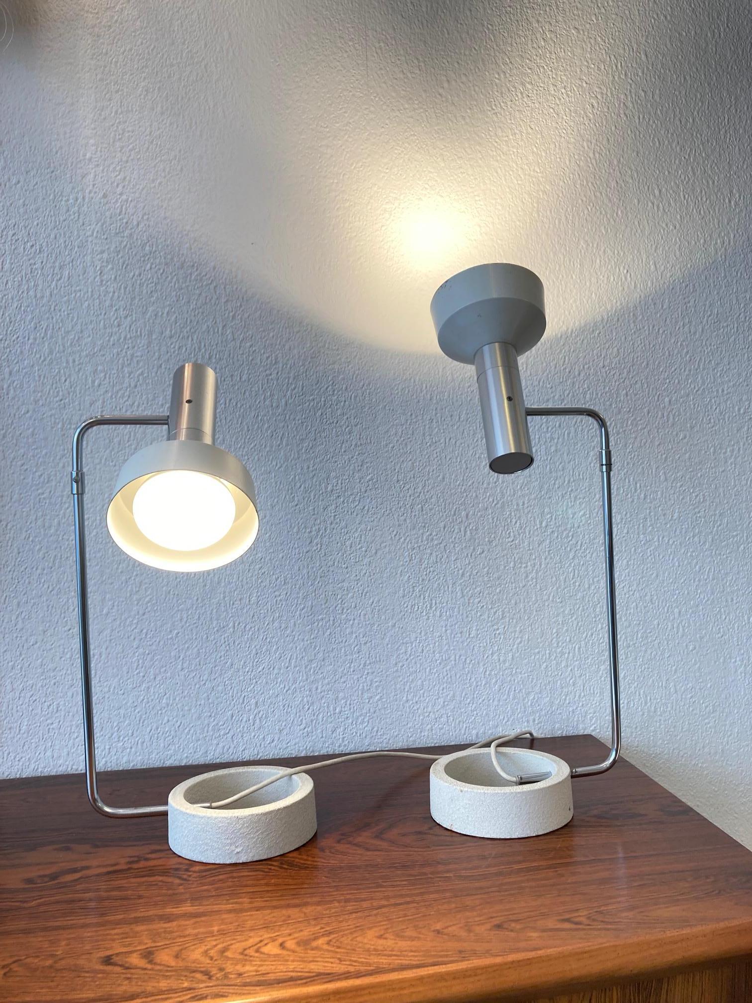 Cast Pair of Articulated Minilux Table Lamp by Baltensweiler AG, Switzerland ca. 1960