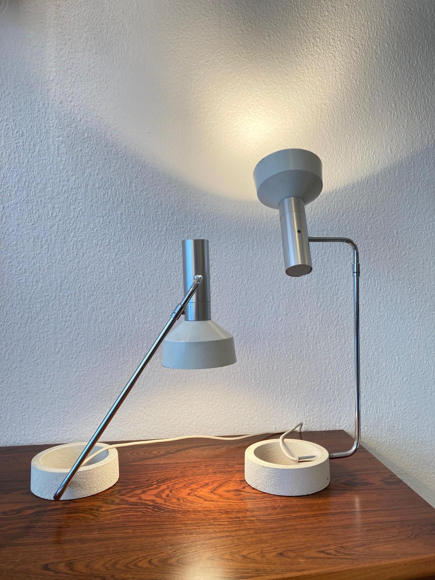 Pair of Articulated Minilux Table Lamp by Baltensweiler AG, Switzerland ca. 1960 In Fair Condition In Geneva, CH