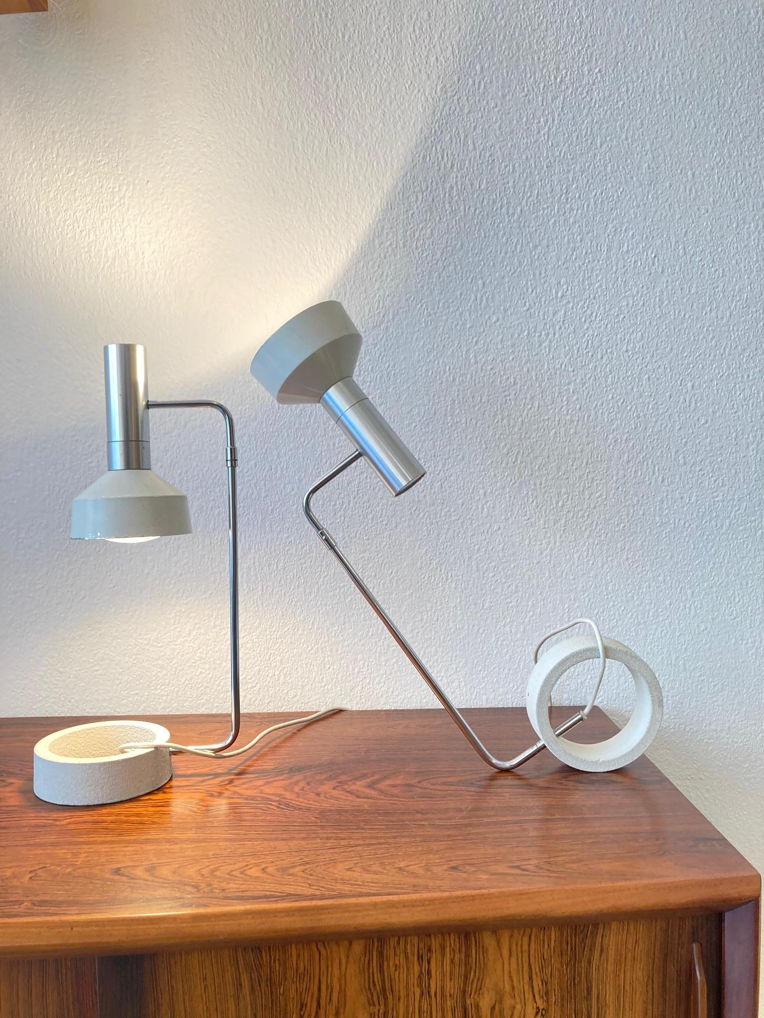 Pair of Articulated Minilux Table Lamp by Baltensweiler AG, Switzerland ca. 1960 2