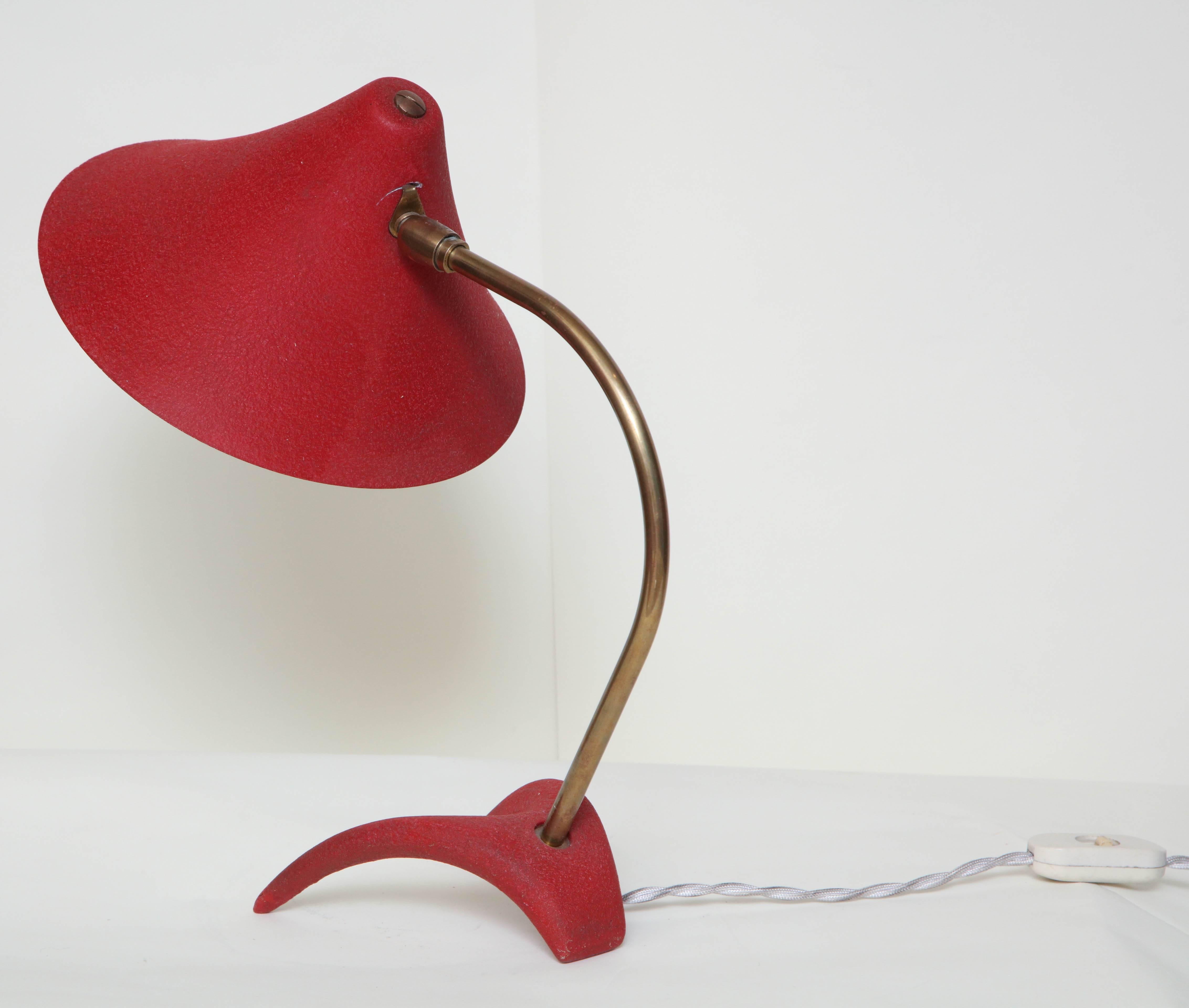 Mid-20th Century Pair of Articulated Table Lamps 1950s Mid-Century Modern Austrian