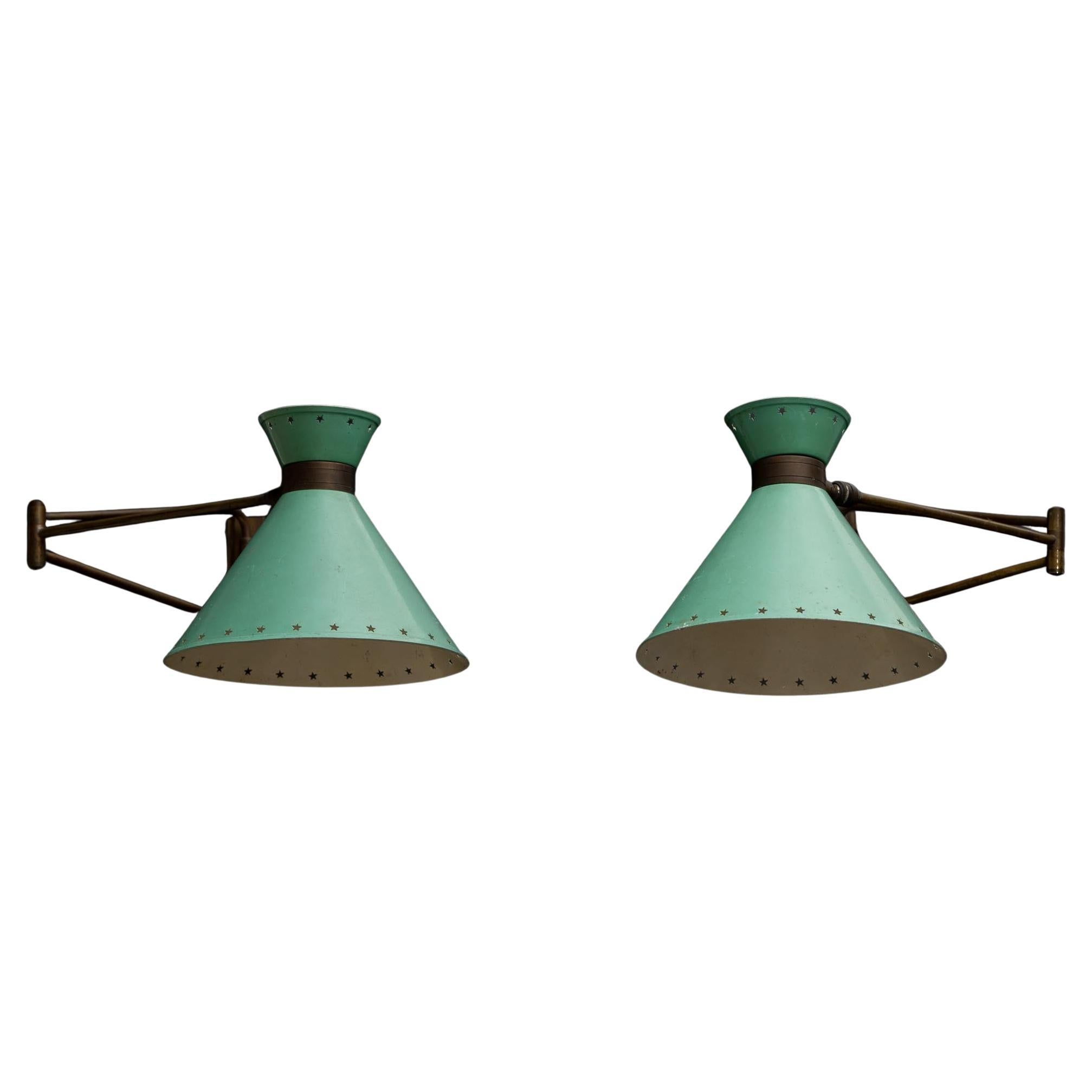 Paire de Lights articulées, France 1950's