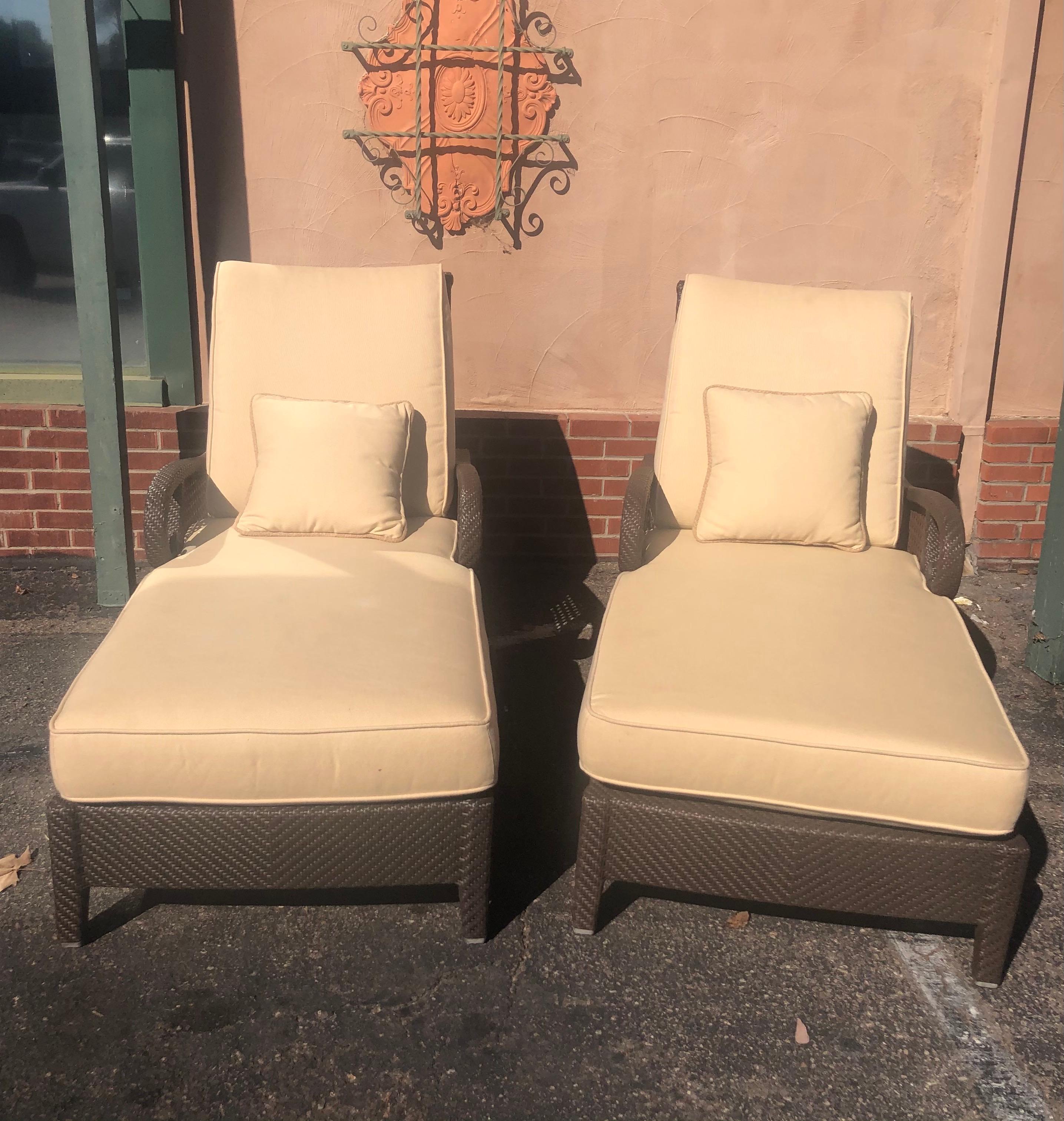 Pair of Articulating Chaise Lounges by Richard Frinier for Century Furniture In Good Condition In San Diego, CA