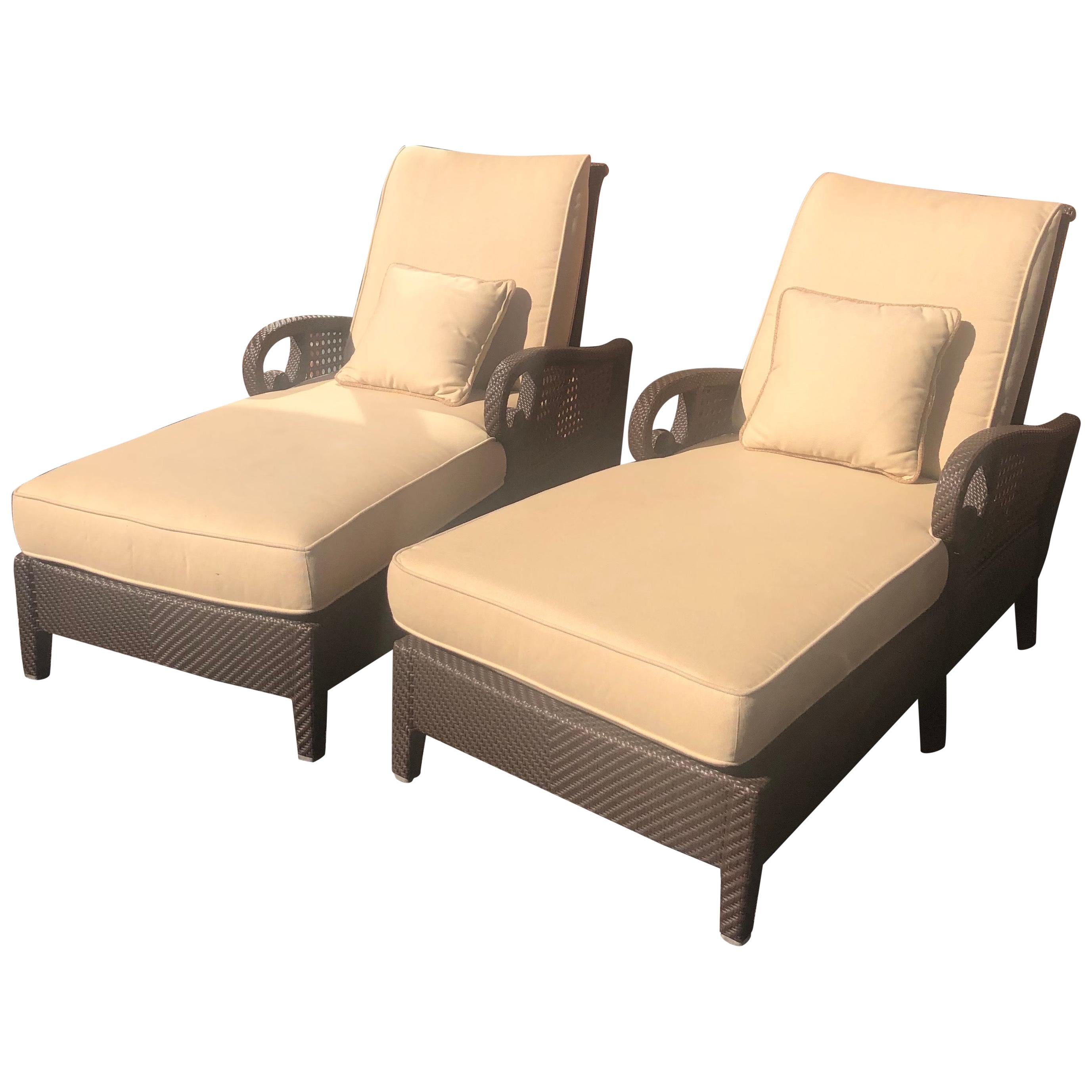 Pair of Articulating Chaise Lounges by Richard Frinier for Century Furniture