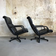 Pair of Artifort F194 Ambassador Swivel Lounge Chairs by Geoffrey Harcourt 1980s