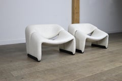 Pair of Artifort Groovy F598 'M Chair' in Bouclé by Pierre Paulin 1970s