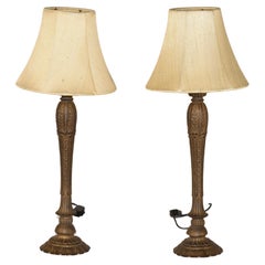 Pair of Artisan Candlestick Lamps