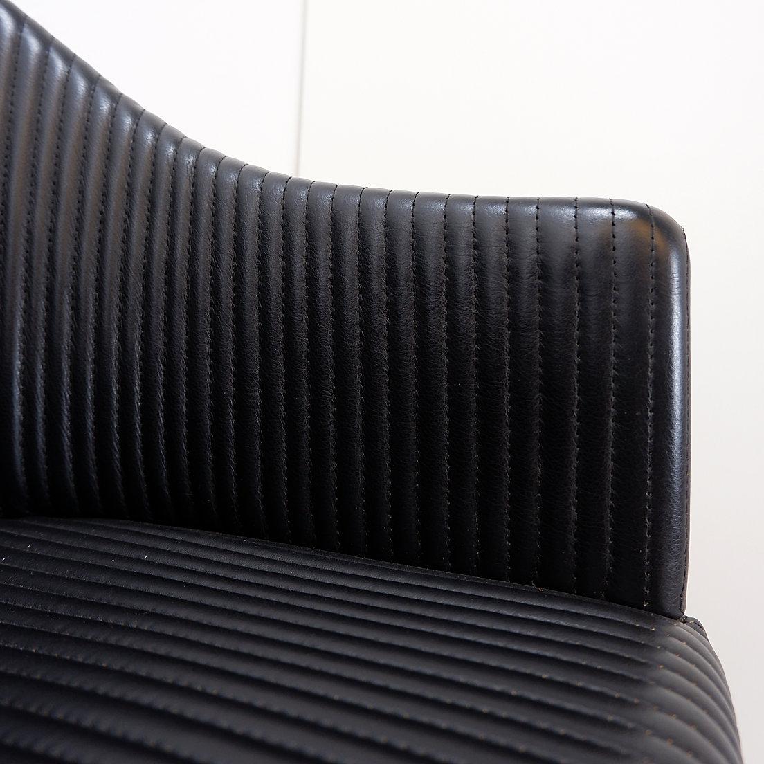 Paar Artona-Sessel aus schwarzem Leder von Afra und Tobia Scarpa für Maxalto im Angebot 5