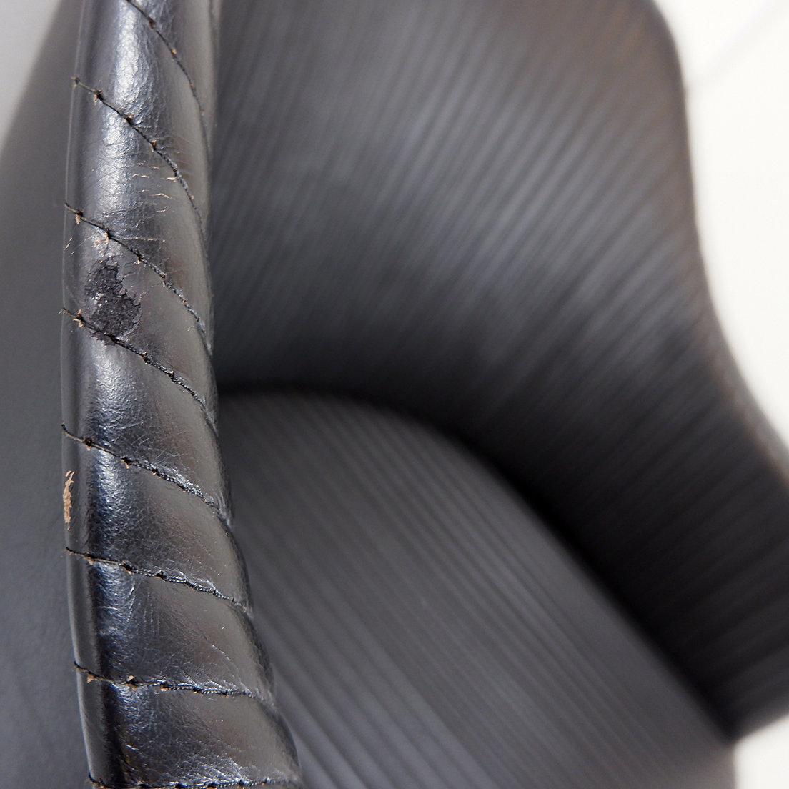 Paar Artona-Sessel aus schwarzem Leder von Afra und Tobia Scarpa für Maxalto im Angebot 2