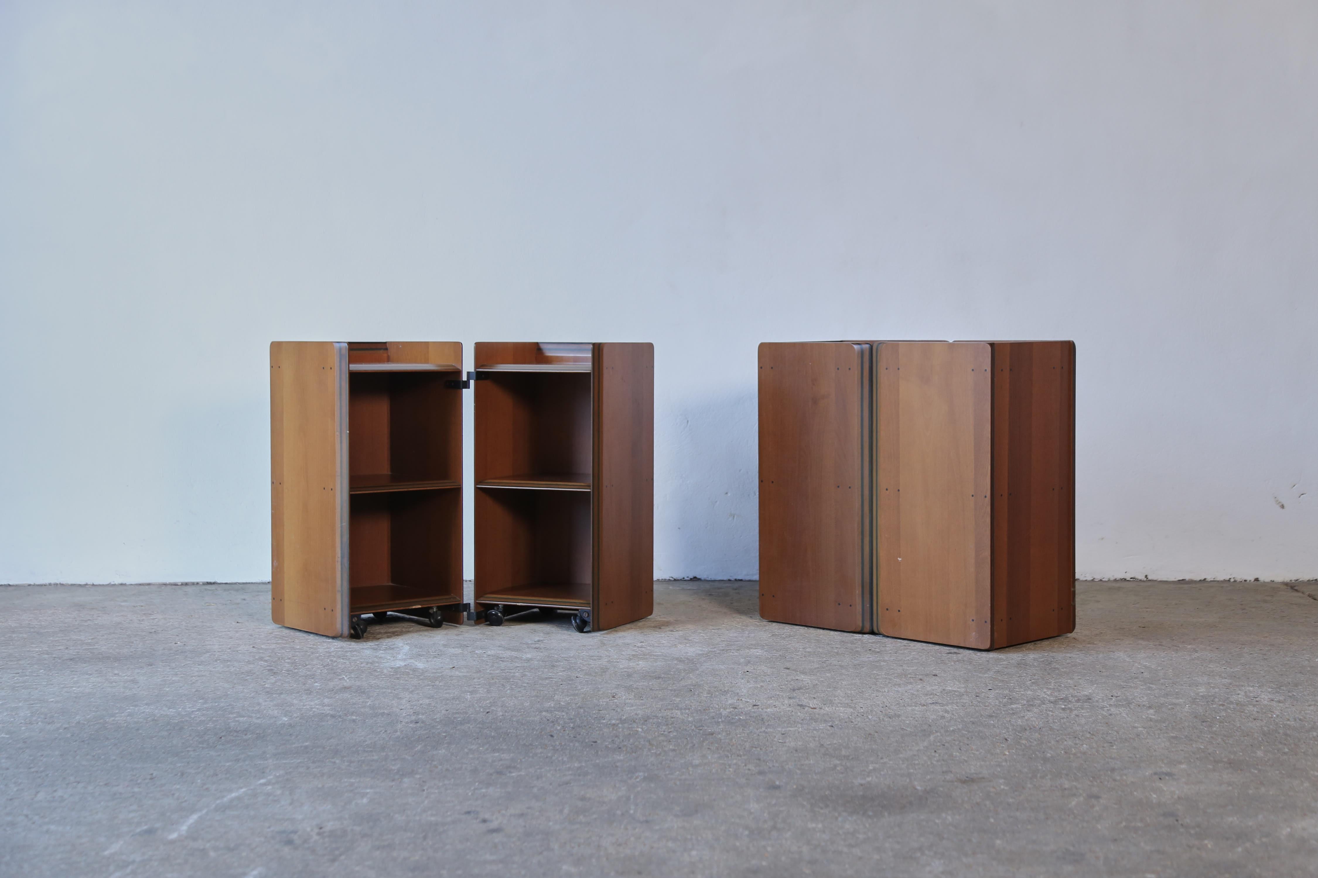 Pair of Artona Nightstands / Side Tables by Afra and Tobia Scarpa, Italy, 1970s For Sale 3