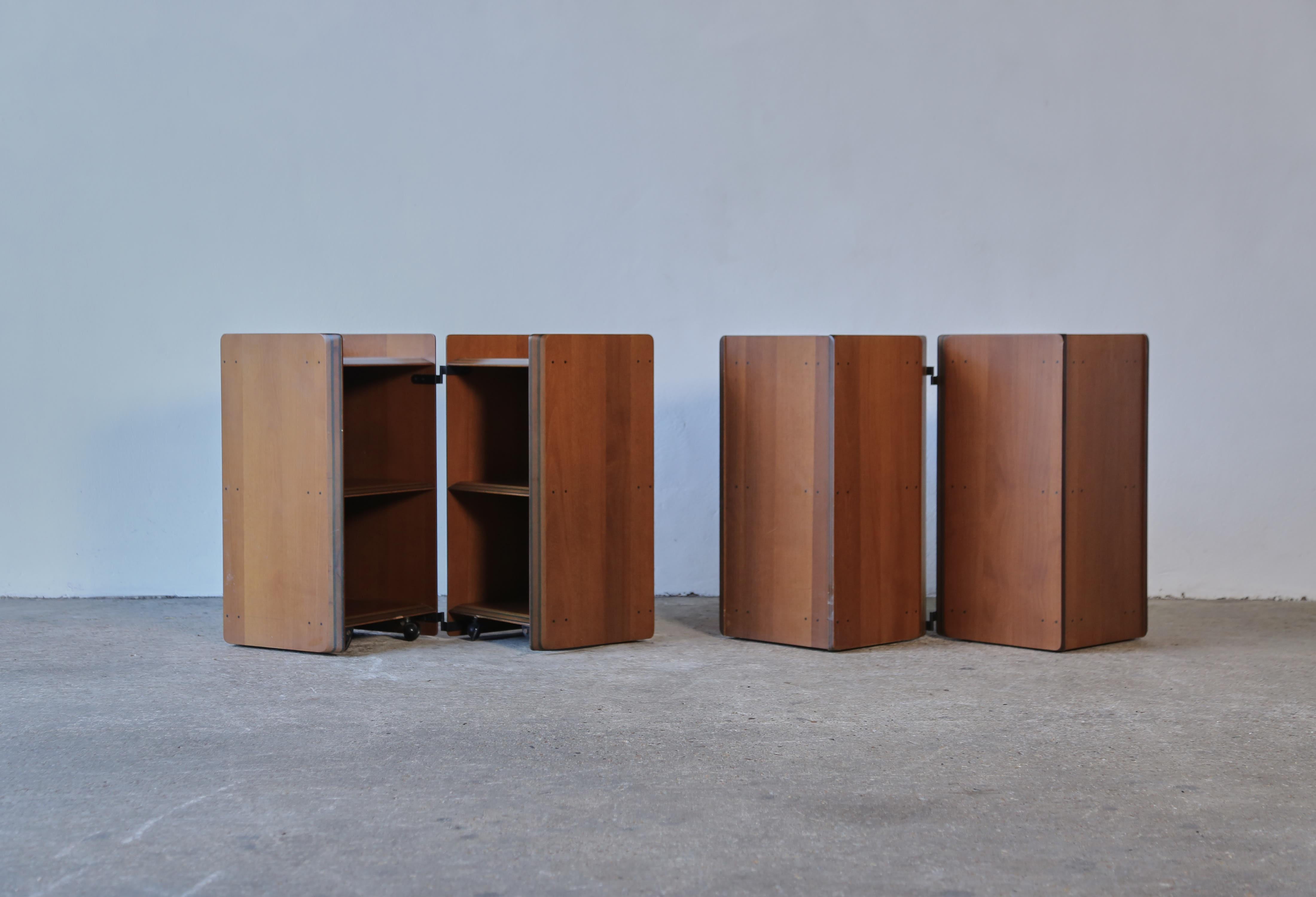 Pair of Artona Nightstands / Side Tables by Afra and Tobia Scarpa, Italy, 1970s For Sale 4