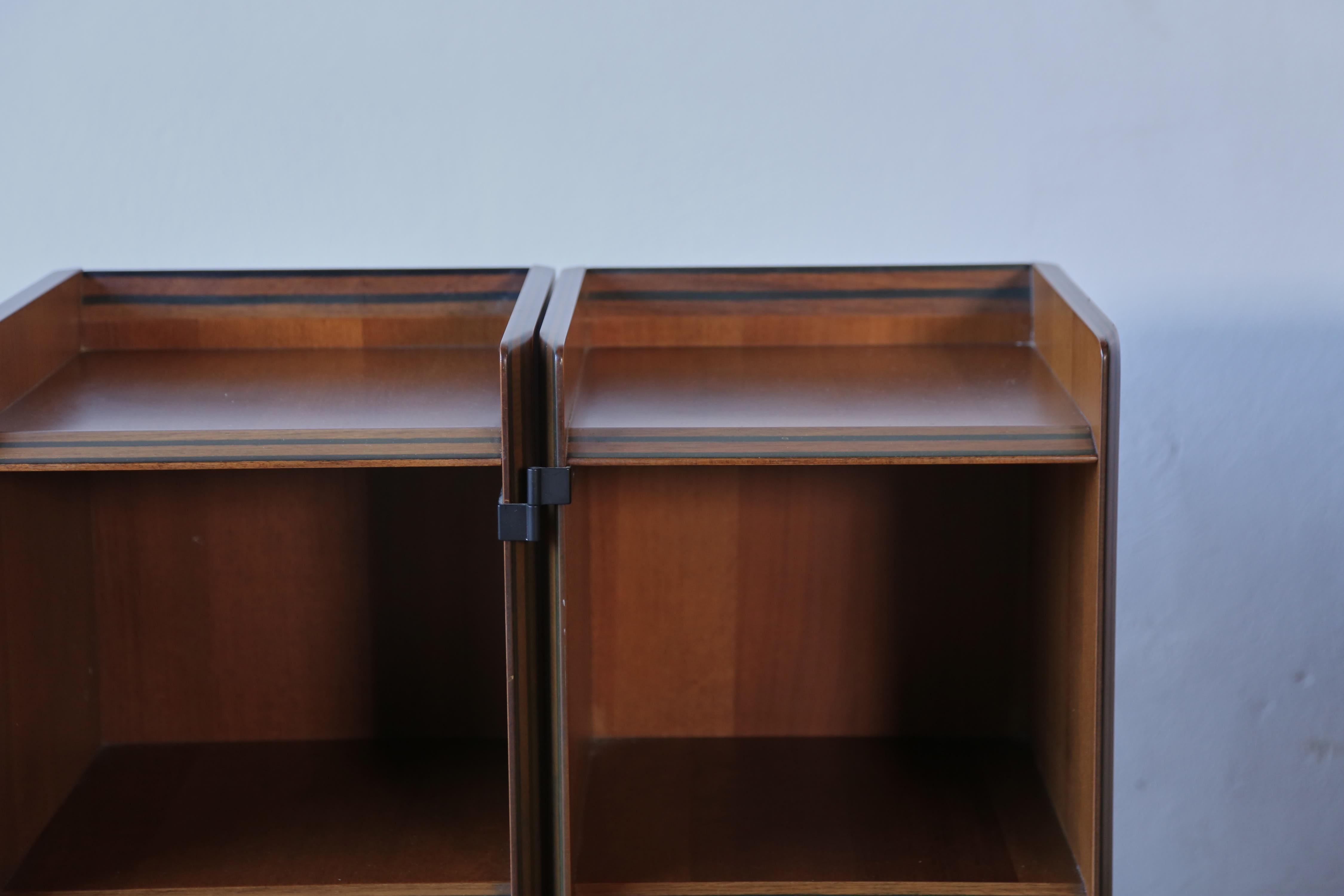 20th Century Pair of Artona Nightstands / Side Tables by Afra and Tobia Scarpa, Italy, 1970s For Sale