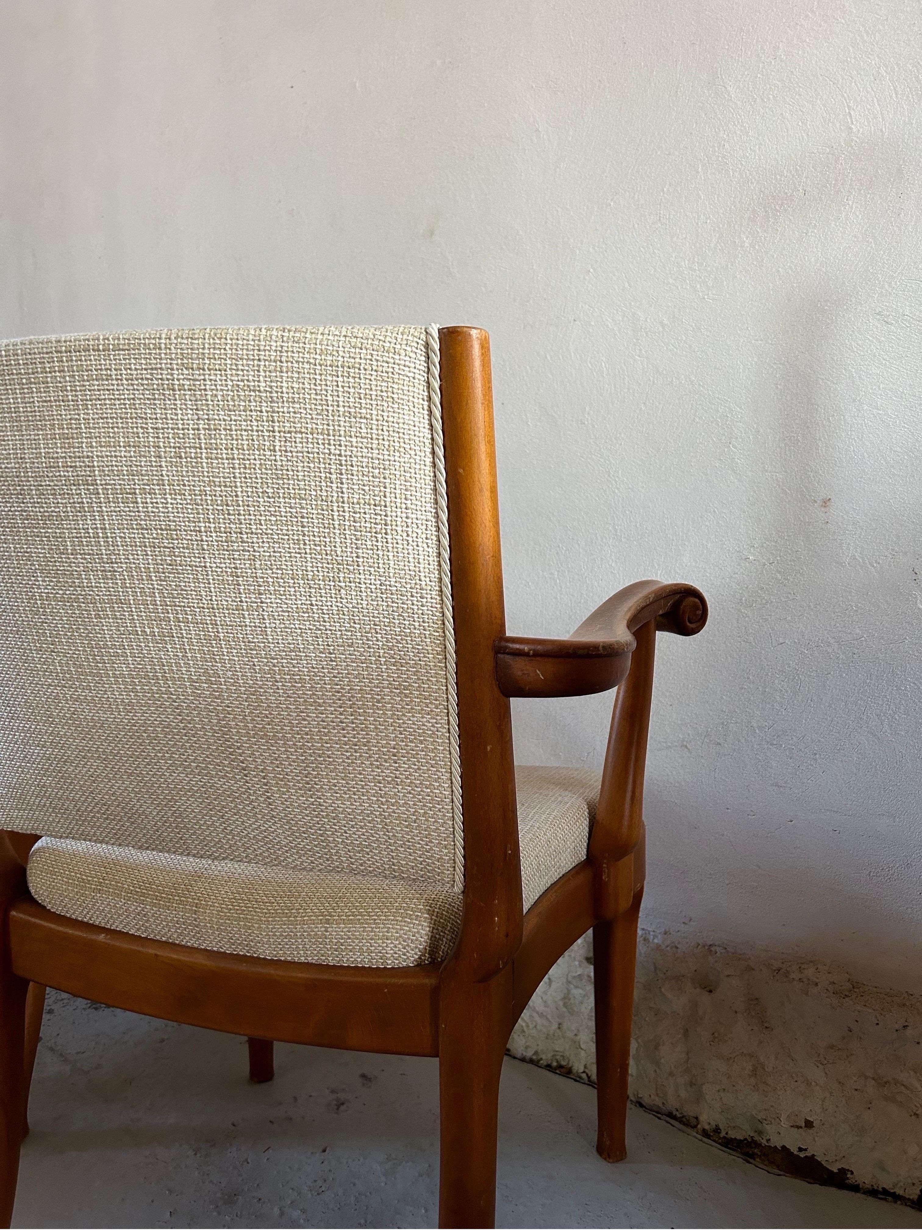 Pair of Arts and Crafts Armchairs by Thorvald Jørgensen for Fritz Hansen 1910’s For Sale 3