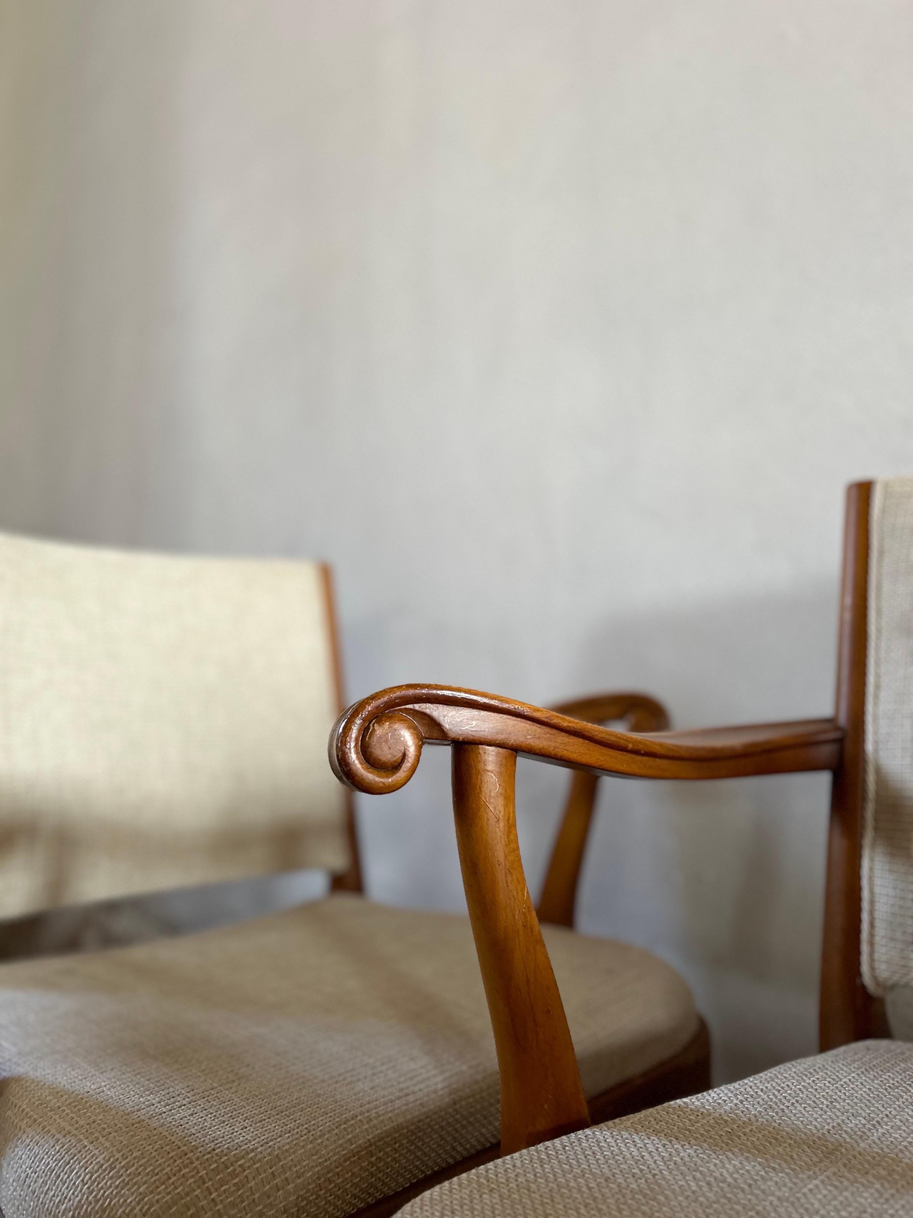 Paire de fauteuils Arts and Craft par Thorvald Jørgensen pour Fritz Hansen 1910's en vente 1